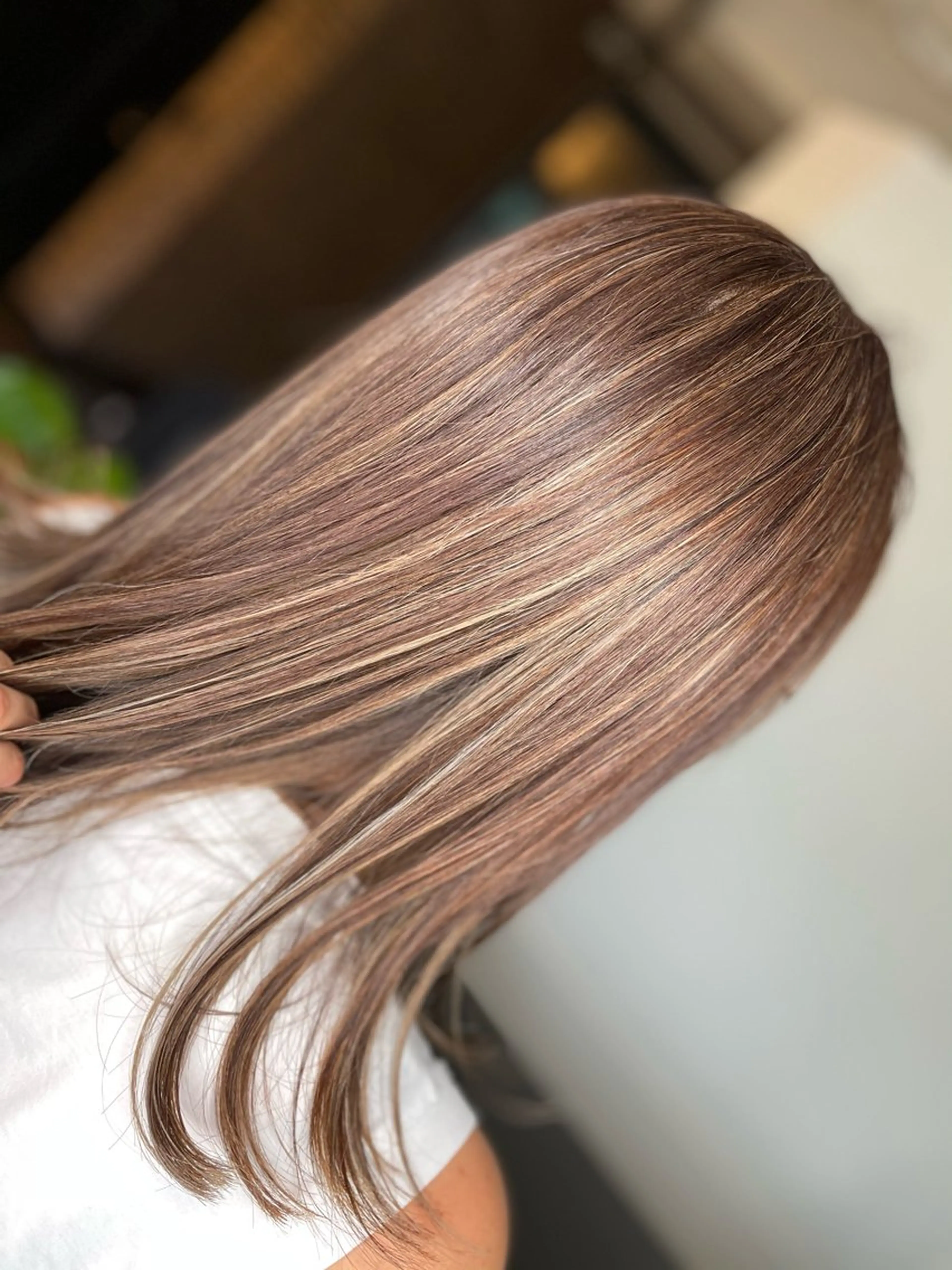 セミロング カラー 髪質改善サロン🌈 fee北千住　盛田のヘアスタイル