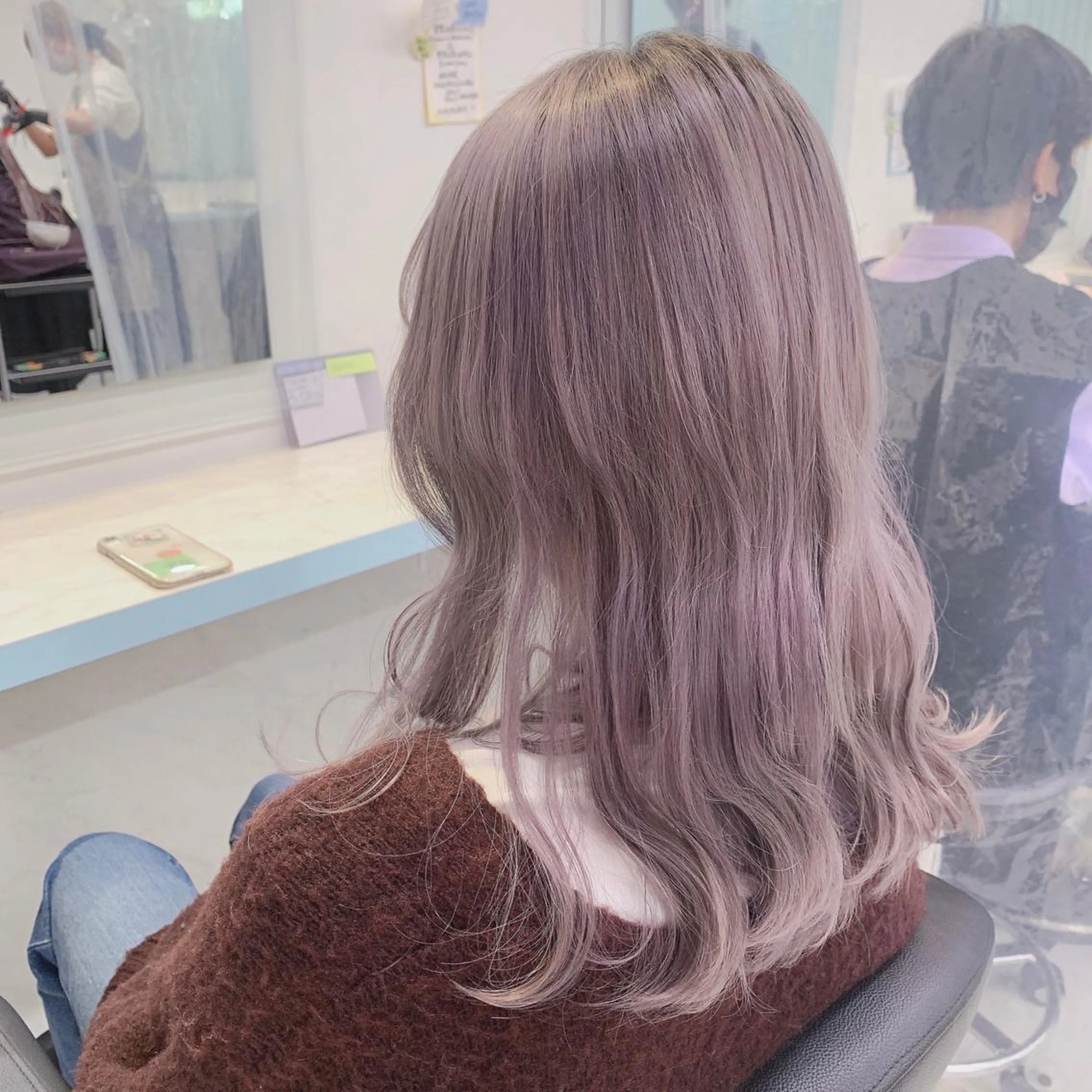 セミロング カラー ヘアカラー トリートメント ［銀座］淡色 ラベンダー🫧大村のヘアスタイル