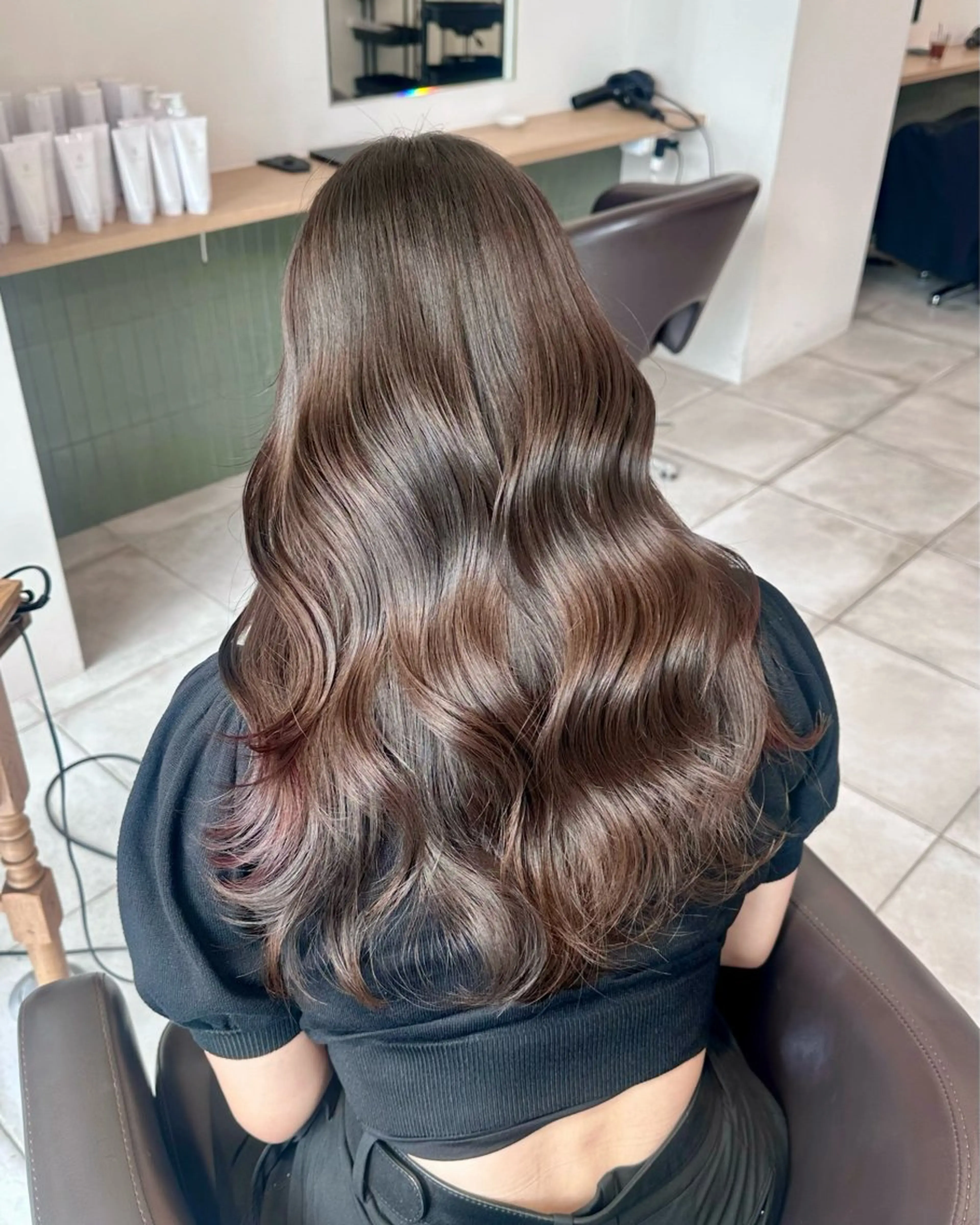 セミロング カラー カット ヘアカラー トリートメント ブリーチなし/レイヤ ー特化🌈Tommyのヘアスタイル