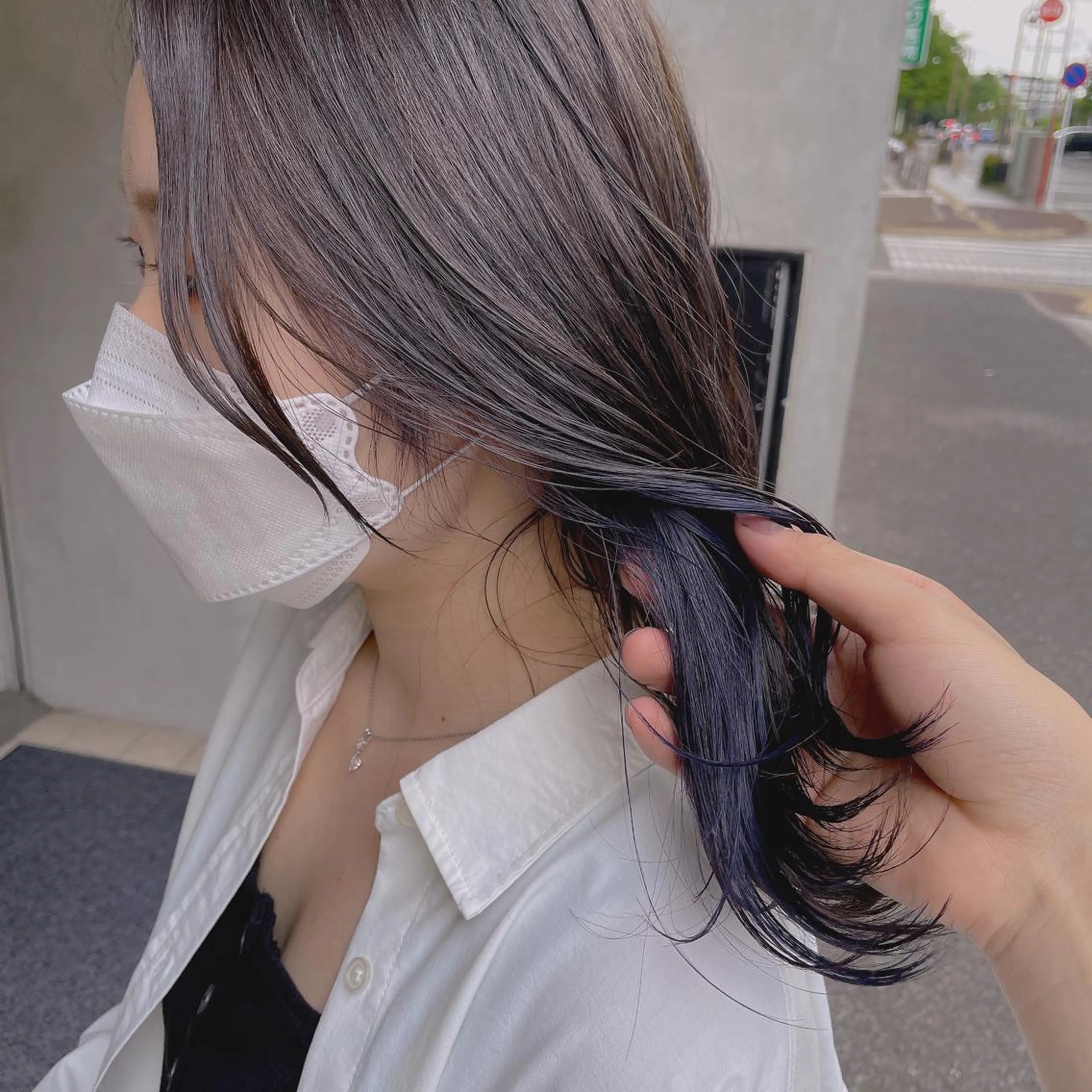 ミディアム ヘアカラー 韓国ヘア/レイヤー 🇰🇷/艶髪/長橋のヘアスタイル