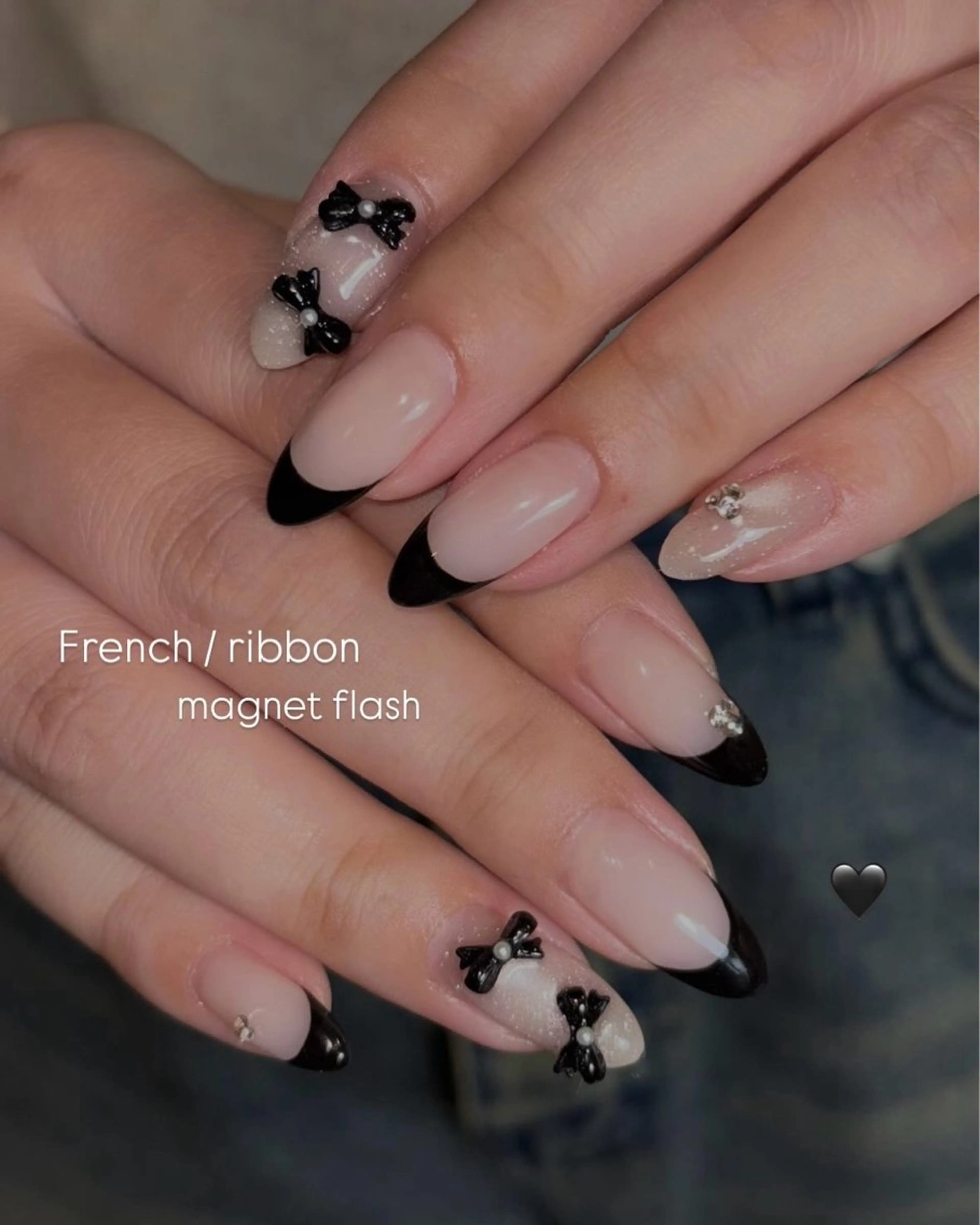 ネイル リボン ハンドネイル Ballie/ Mizukiのネイルデザイン