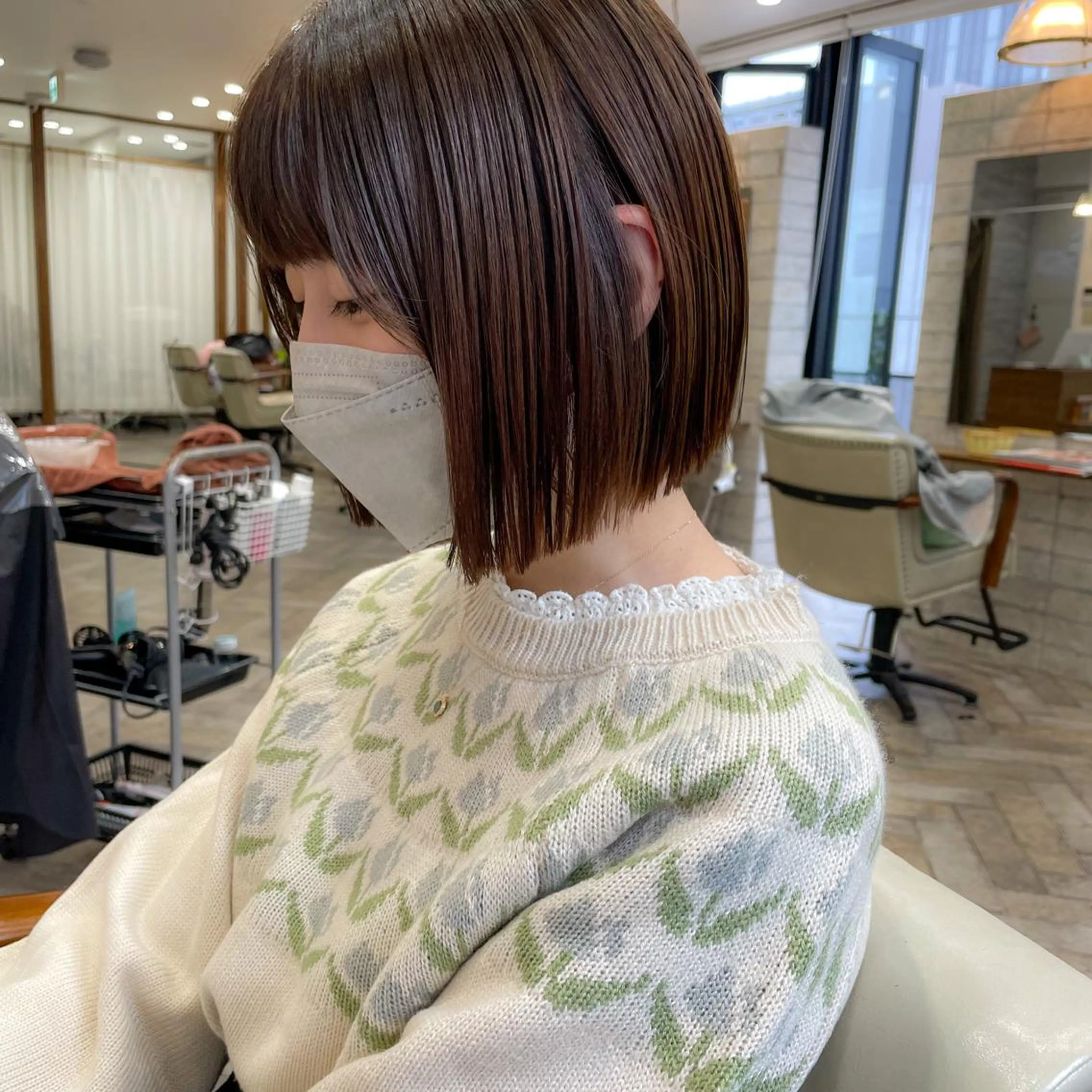 ショート カラー 髪質改善 中川　翔のヘアスタイル