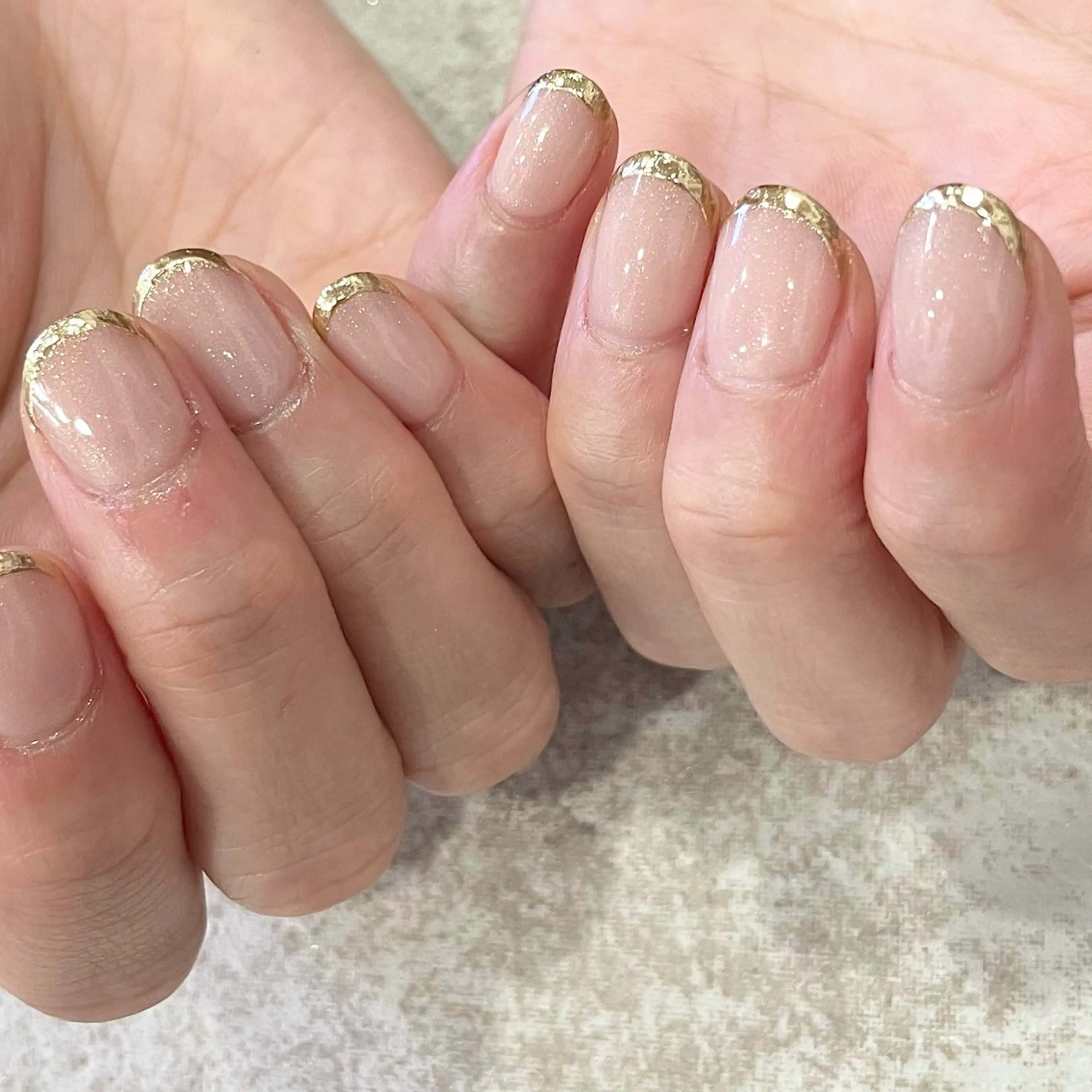 ネイル フレンチネイル ラメ(グリッター) ミラーネイル ワンカラーネイル ピンク amity personal nail salon所属・nailsalon amity🌿池田のネイルデザイン