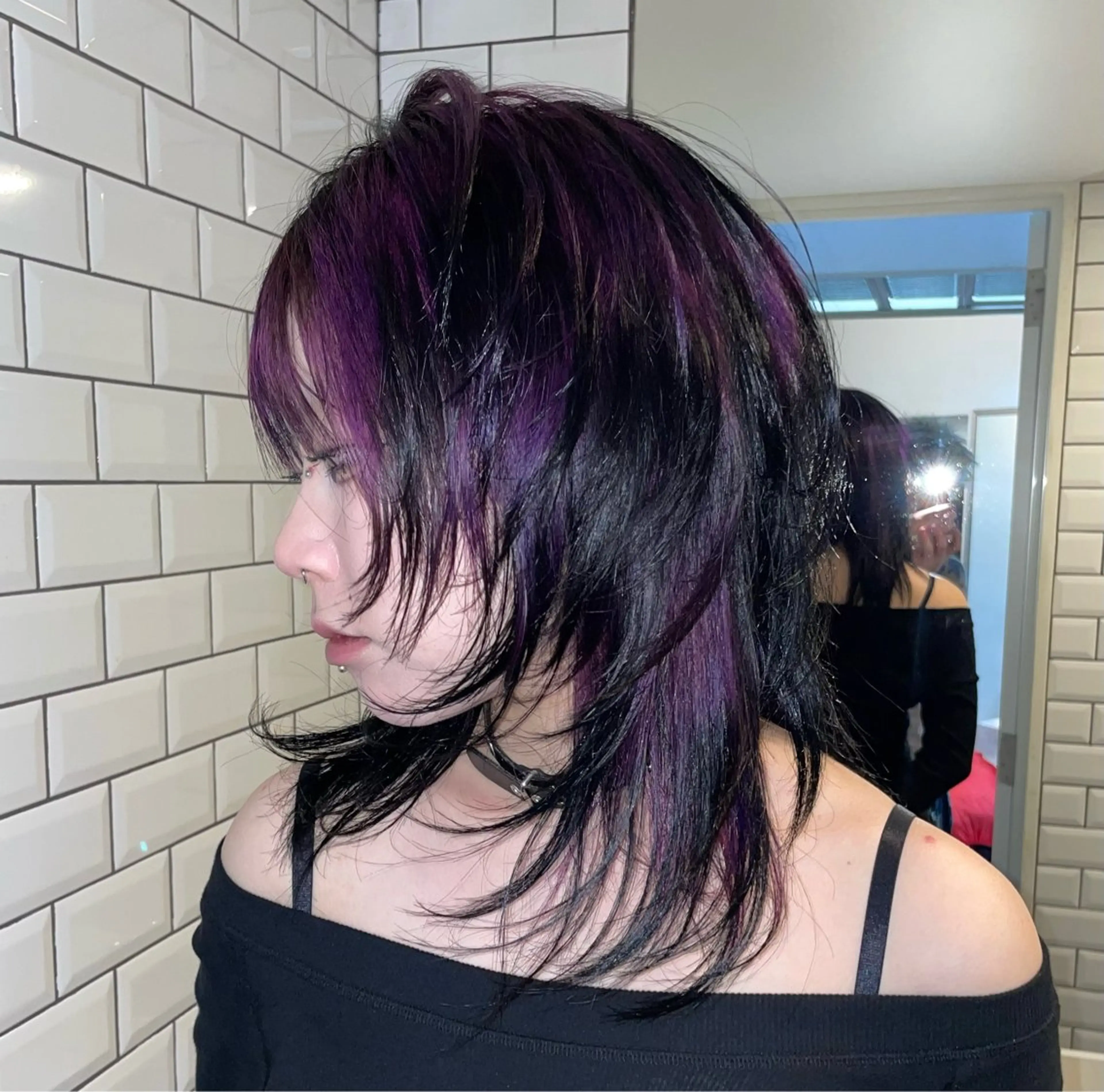 セミロング カラー ヘアカラー トリートメント こだわりハイトーン/ ケアブリーチ/岸のヘアスタイル