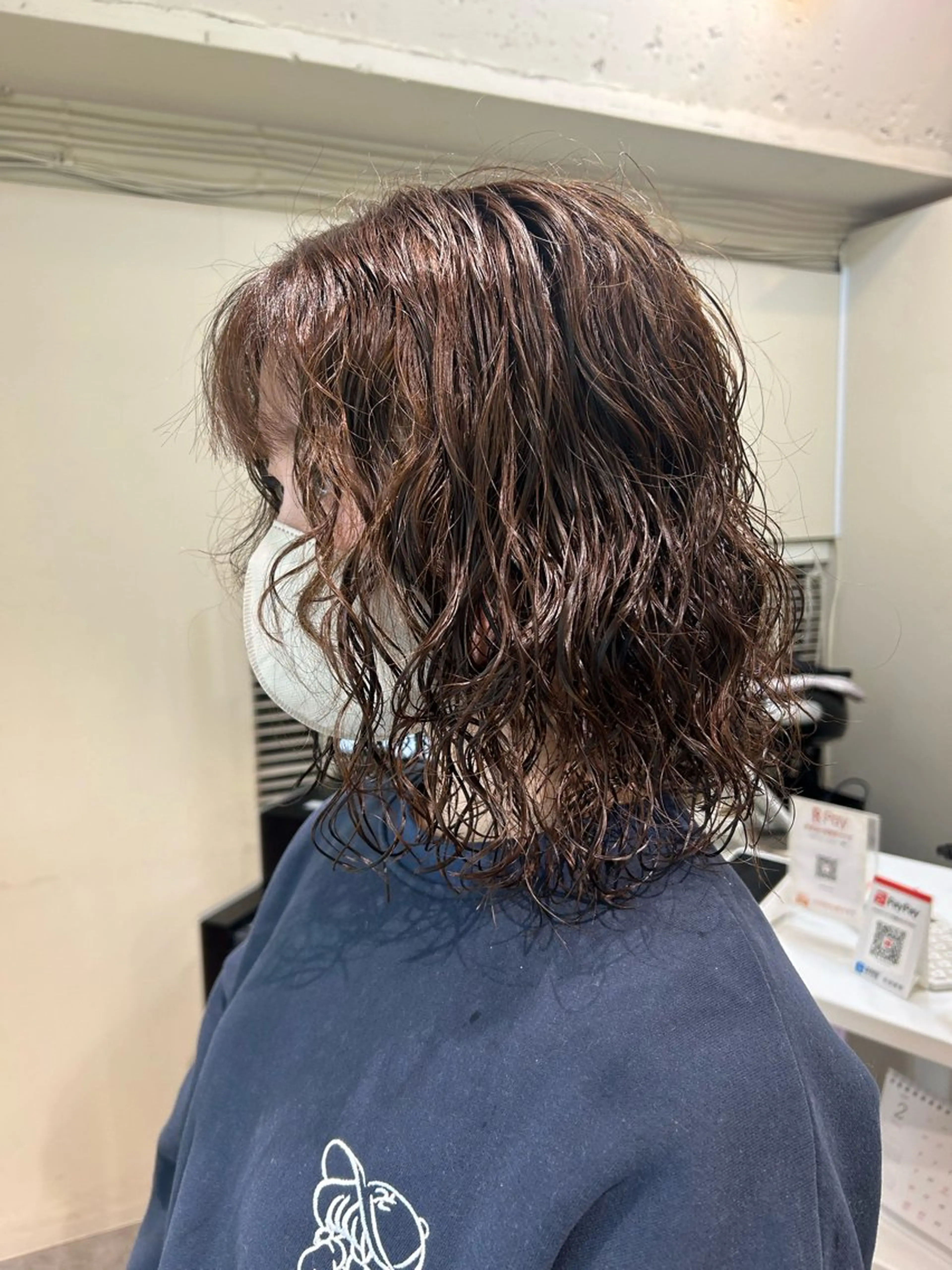 ミディアム パーマ ミディアムパーマ ボブ ハイライト 髪質改善 韓国風ヘア カット パーマ トリートメント 派手髪カラー/パーマ ⚡️ 金子 聖汰⚡️のヘアスタイル