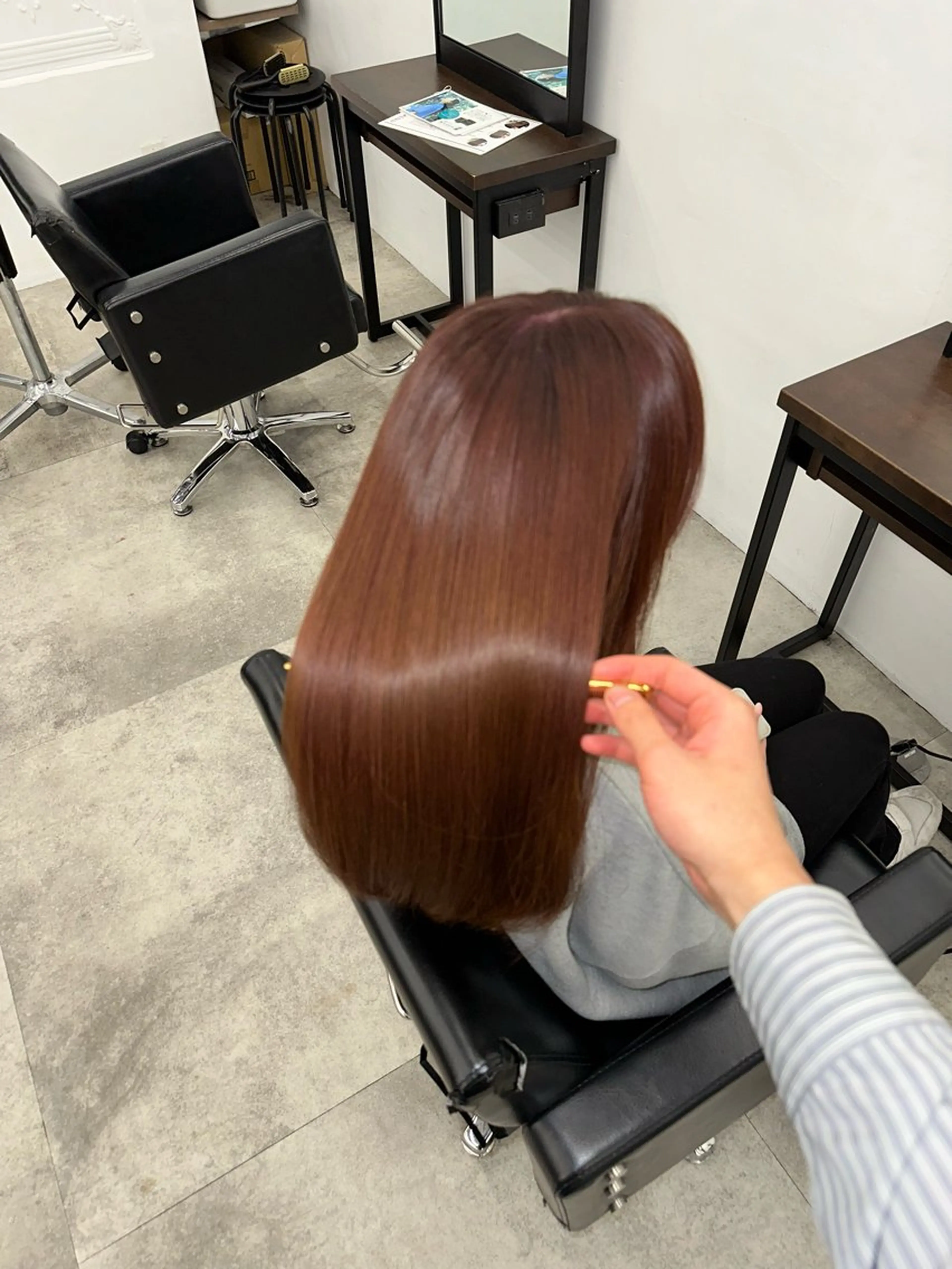 ロング ヘアカラー トリートメント 髪質改善/艶髪特化 /透明感✨️こうめいのヘアスタイル