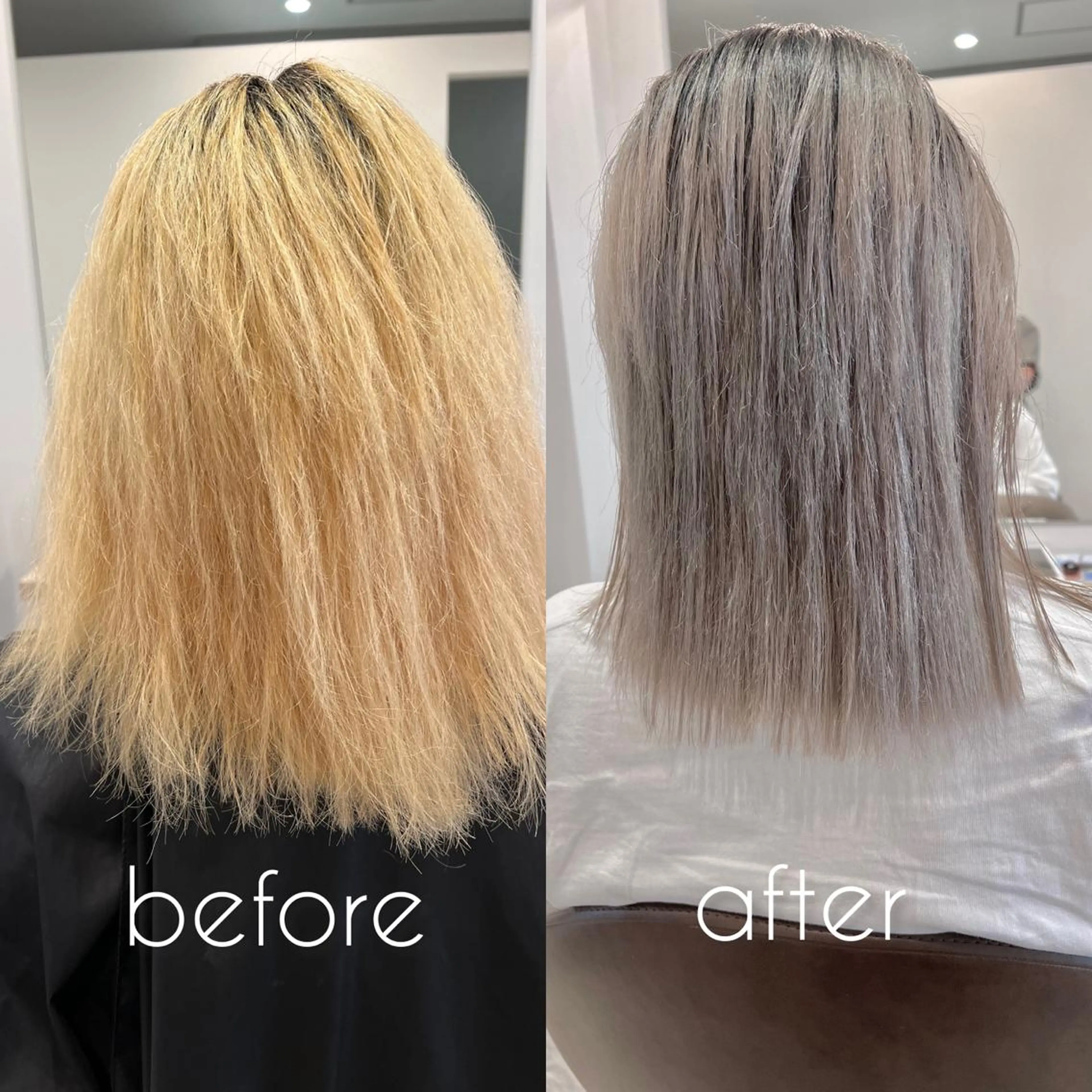 ミディアム 縮毛矯正 カット ヘアカラー 縮毛矯正 トリートメント ブリーチ毛に縮毛矯正 ✨カラー✨山田 正幸のヘアスタイル