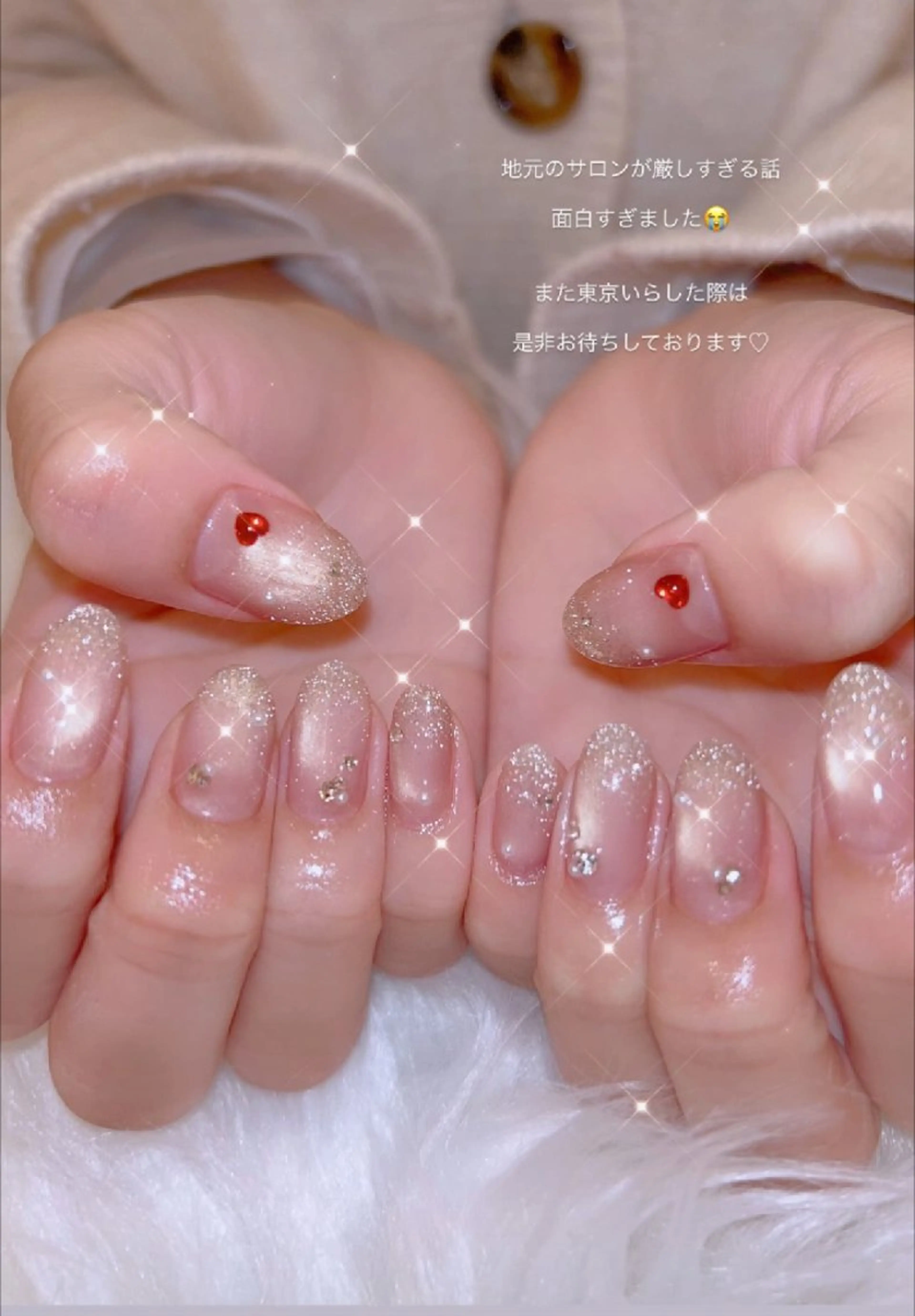 ネイル アートネイル バレンタイン ハンドネイル I LOVE ME  NAIL.｡.:*♡のネイルデザイン