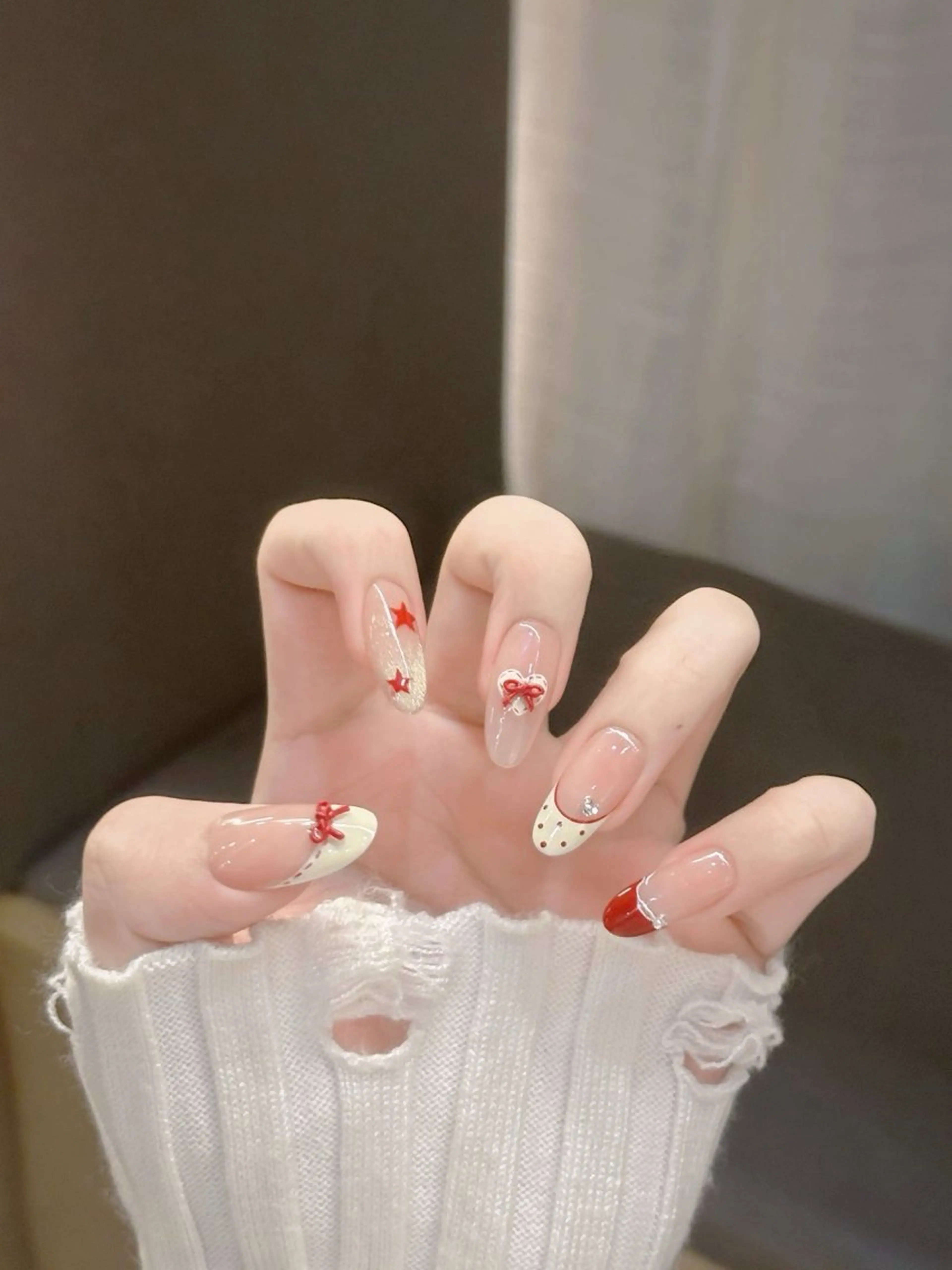 ネイル 韓国ネイル 持ち込み ニュアンスネイル ネイルチップ ハンドネイル EMI ANA.CHUOのネイルデザイン