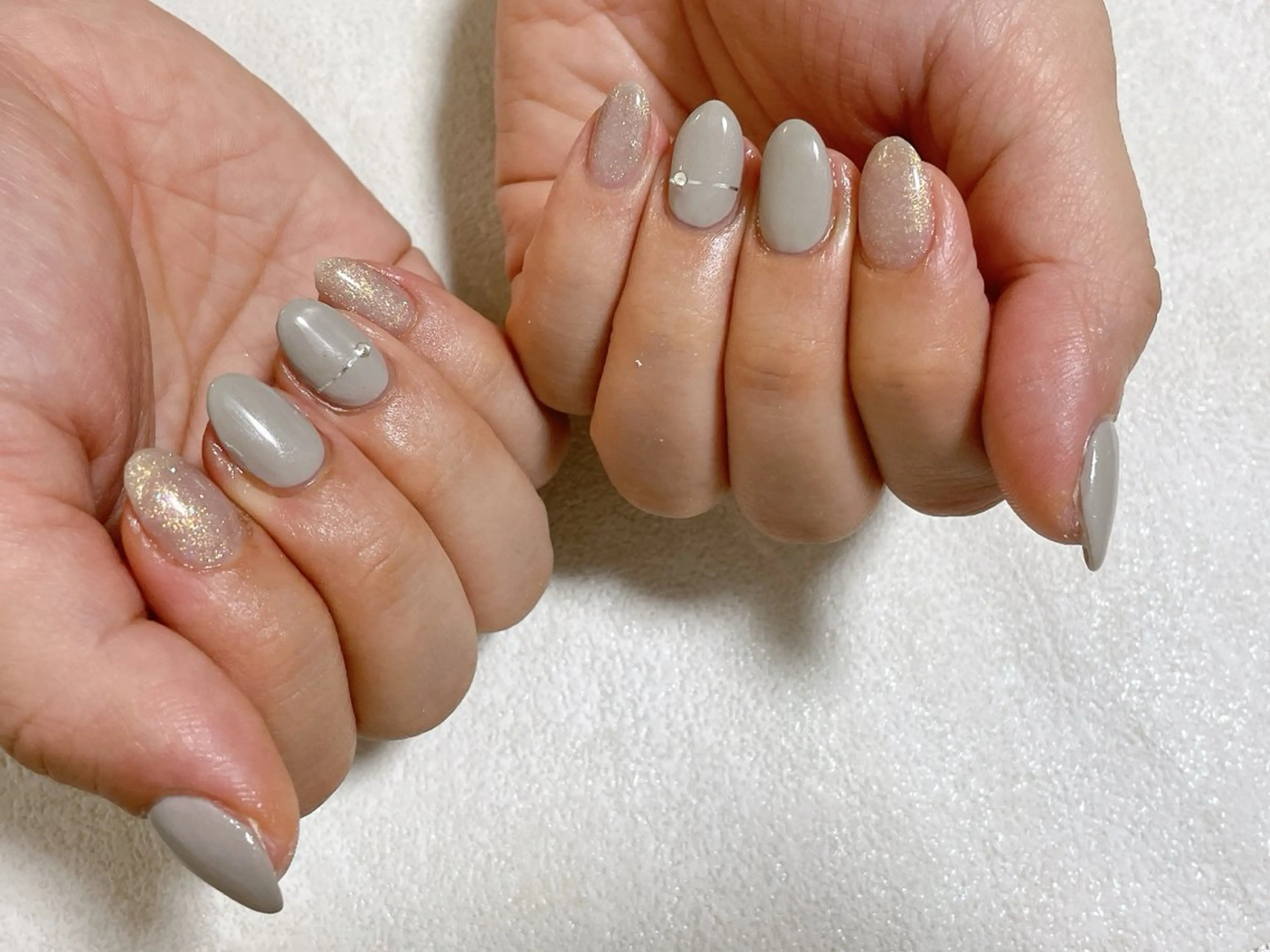 ネイル オーロラネイル フットネイル フレンチネイル ジェルネイル マグネットネイル ハンドネイル Mogu nail 二子玉川のネイルデザイン