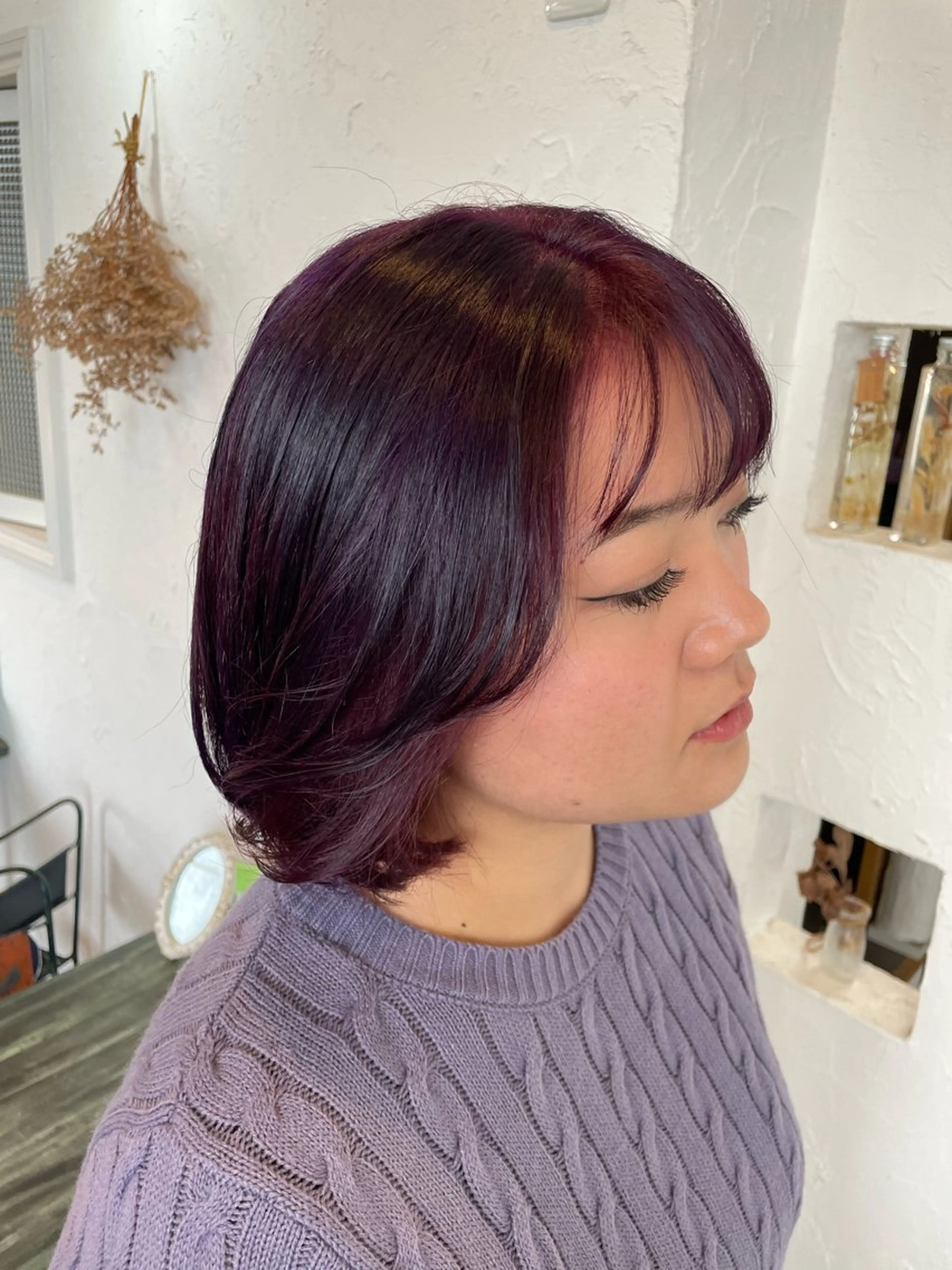 セミロング カラー ヘアカラー 🌸小掛🌸 豊橋外国人風カラーのヘアスタイル