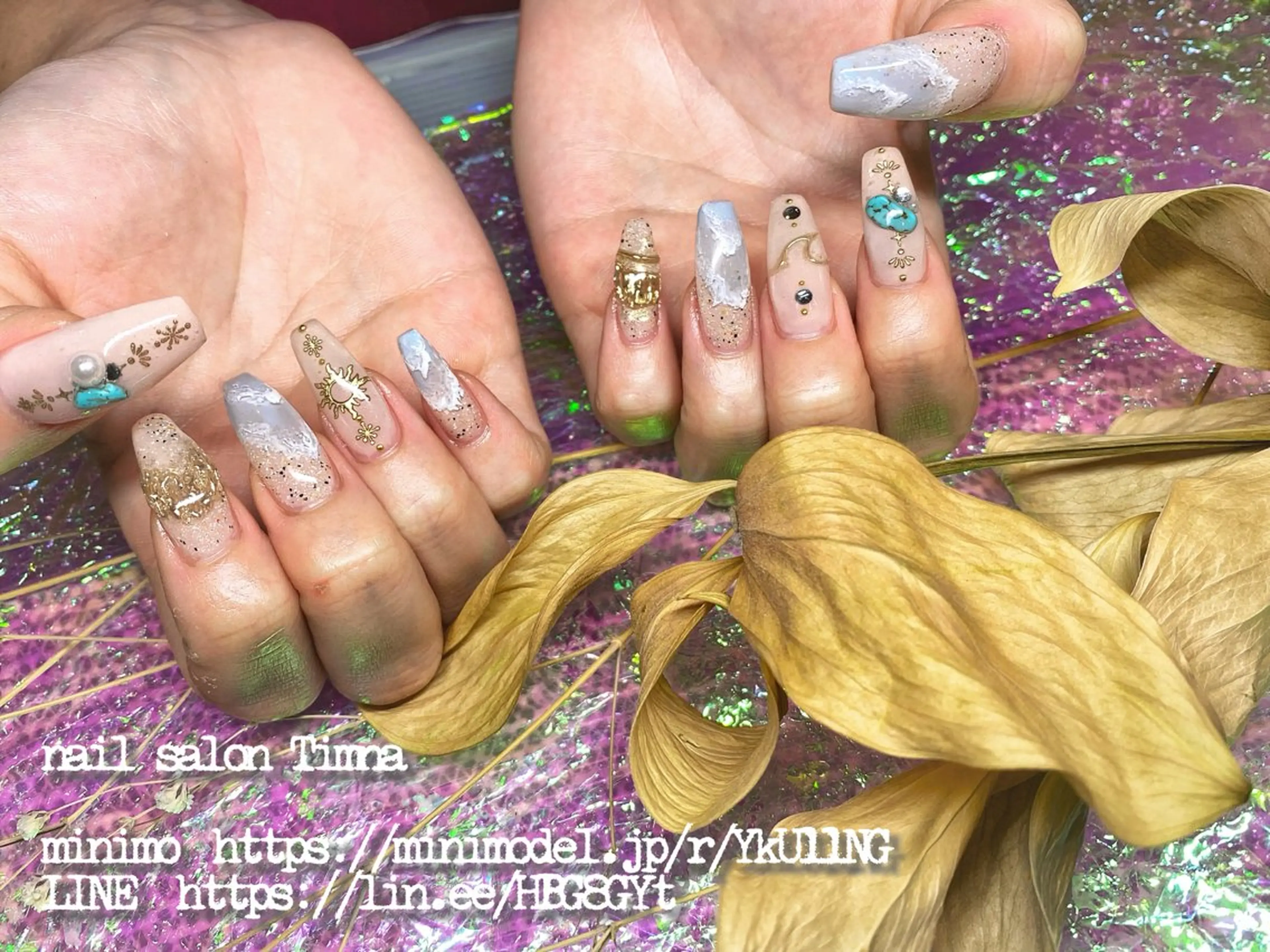 ロング NAILSALON 🍔Timna🍟のネイルデザイン