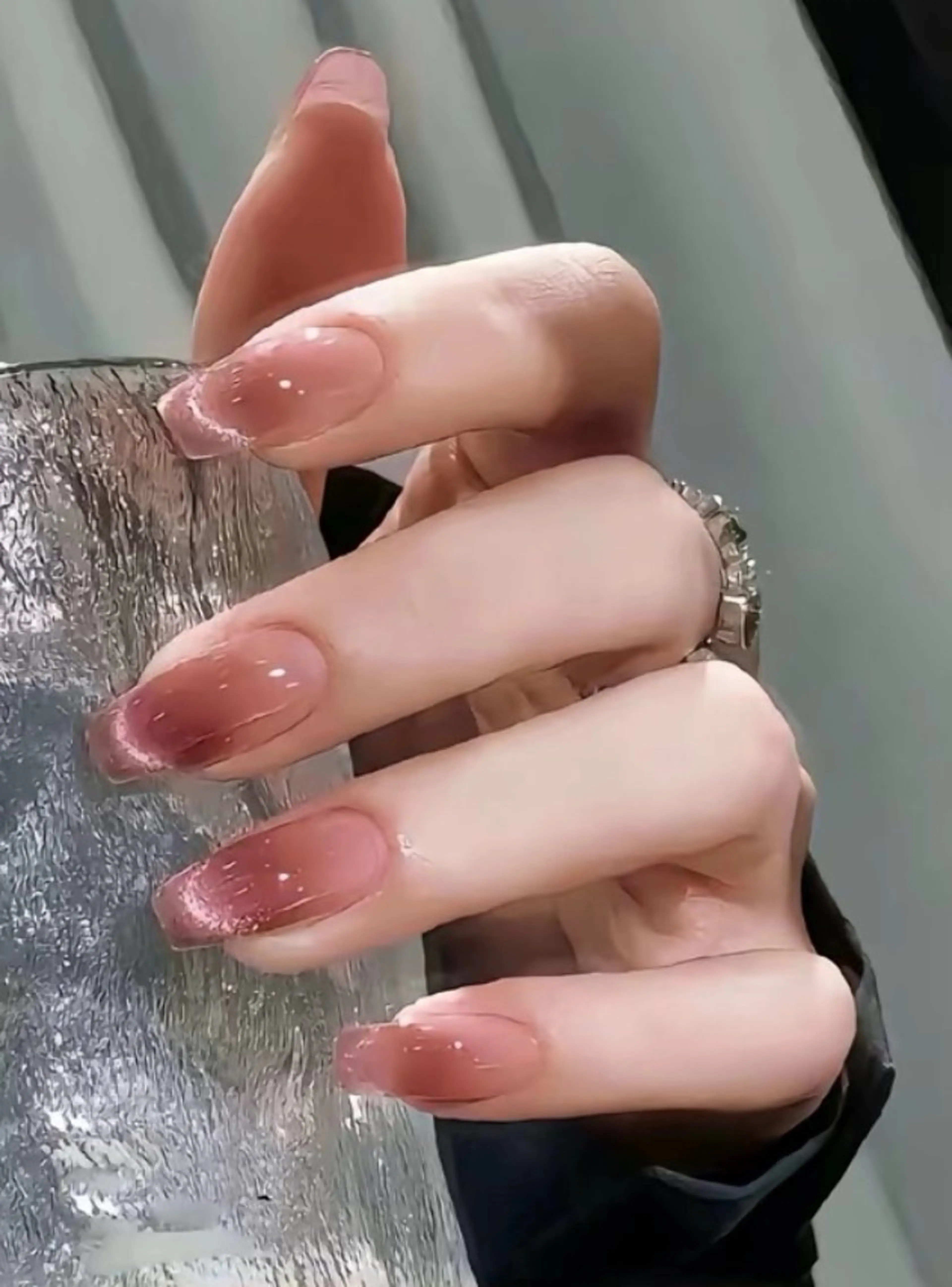 ネイル 長さ出し フレンチネイル ジェルネイル 韓国ネイル マグネットネイル sun nail池袋 モデル募集のネイルデザイン