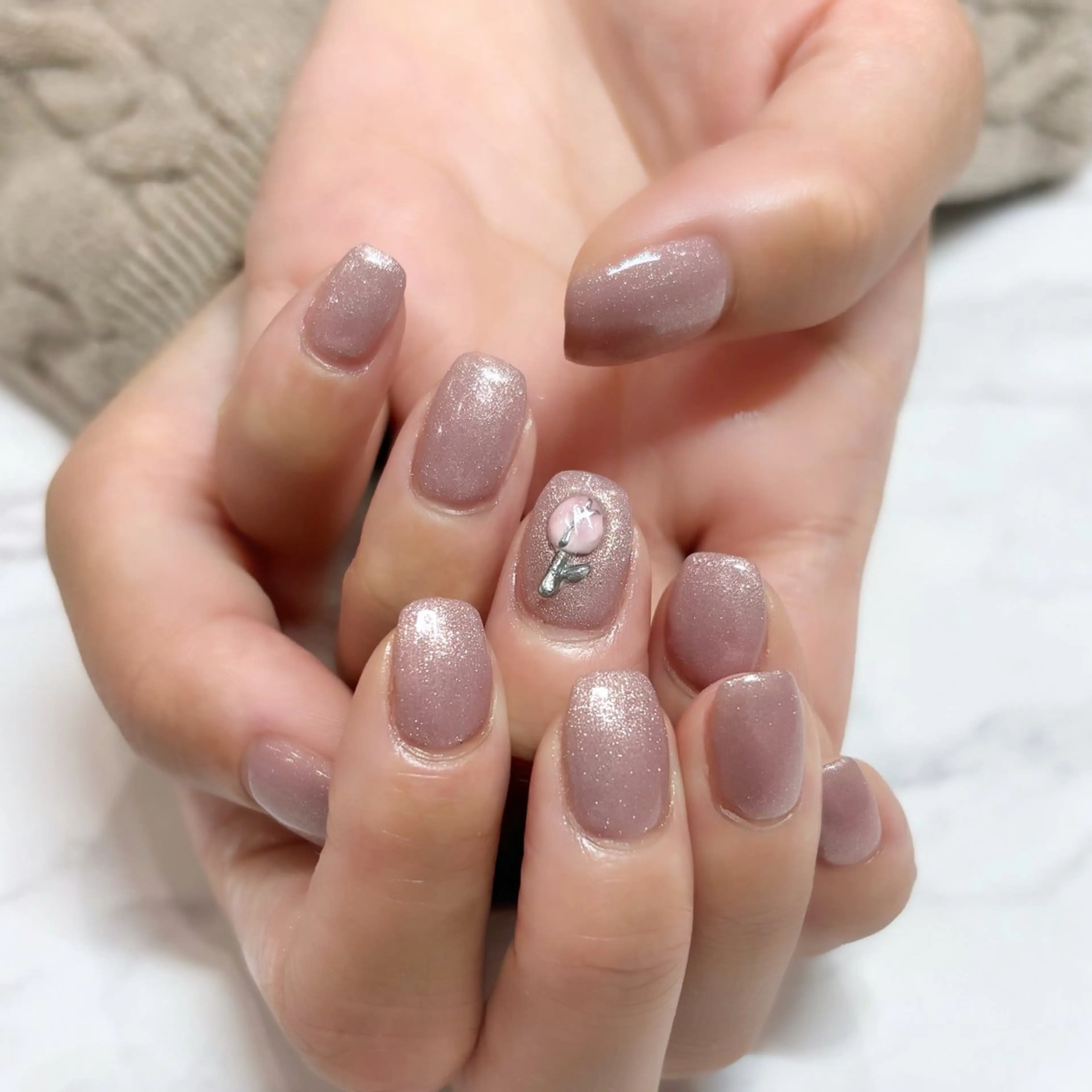 ネイル ラメ(グリッター) ワンカラーネイル ハンドネイル Pono a color所属・Pono Rinのその他イメージ