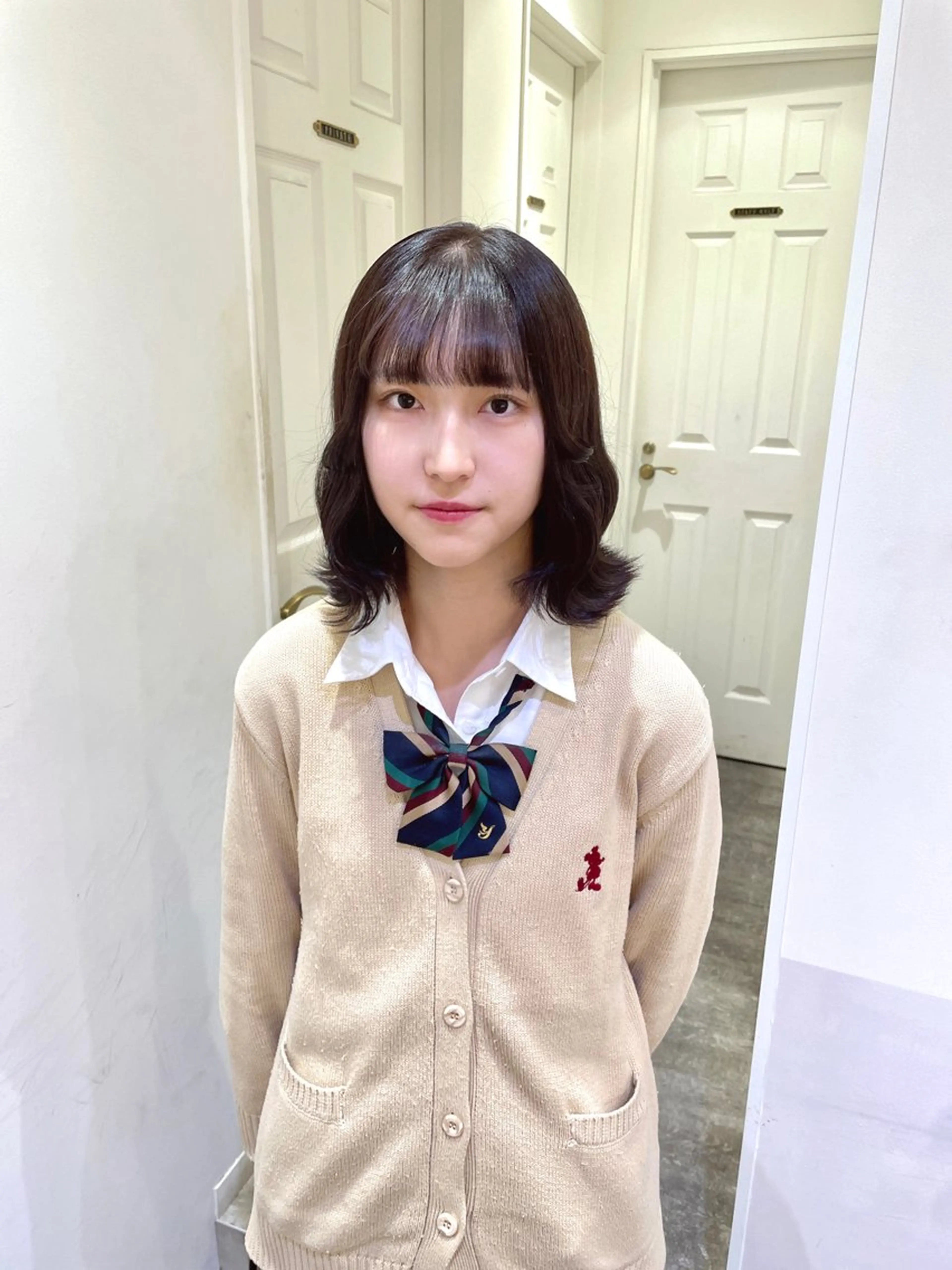 ミディアム ハイトーンカラー/ 長さだし🐇きょうかのヘアスタイル