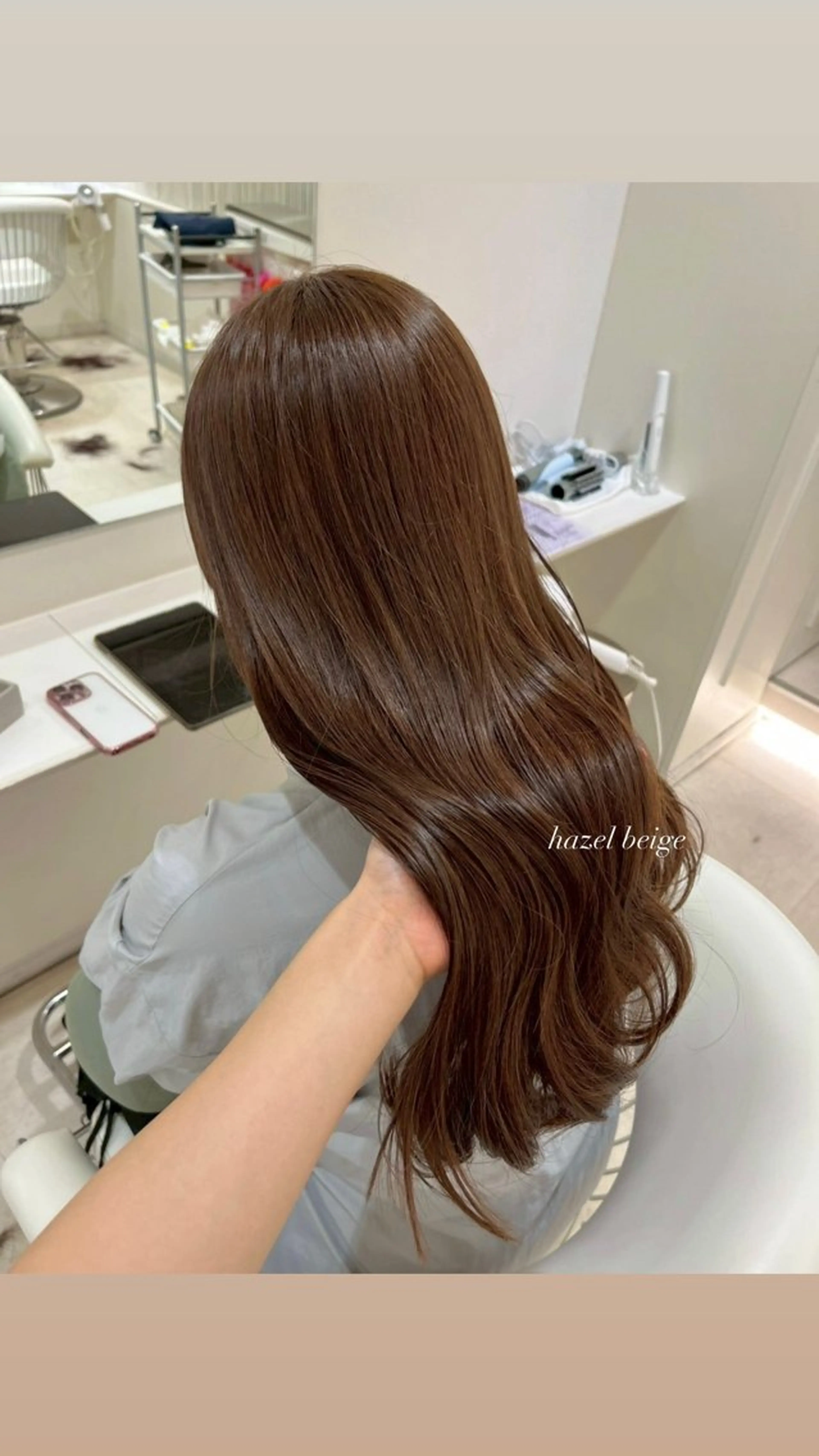 ロング ヘアカラー ParveMix 宮﨑 梨里のヘアスタイル