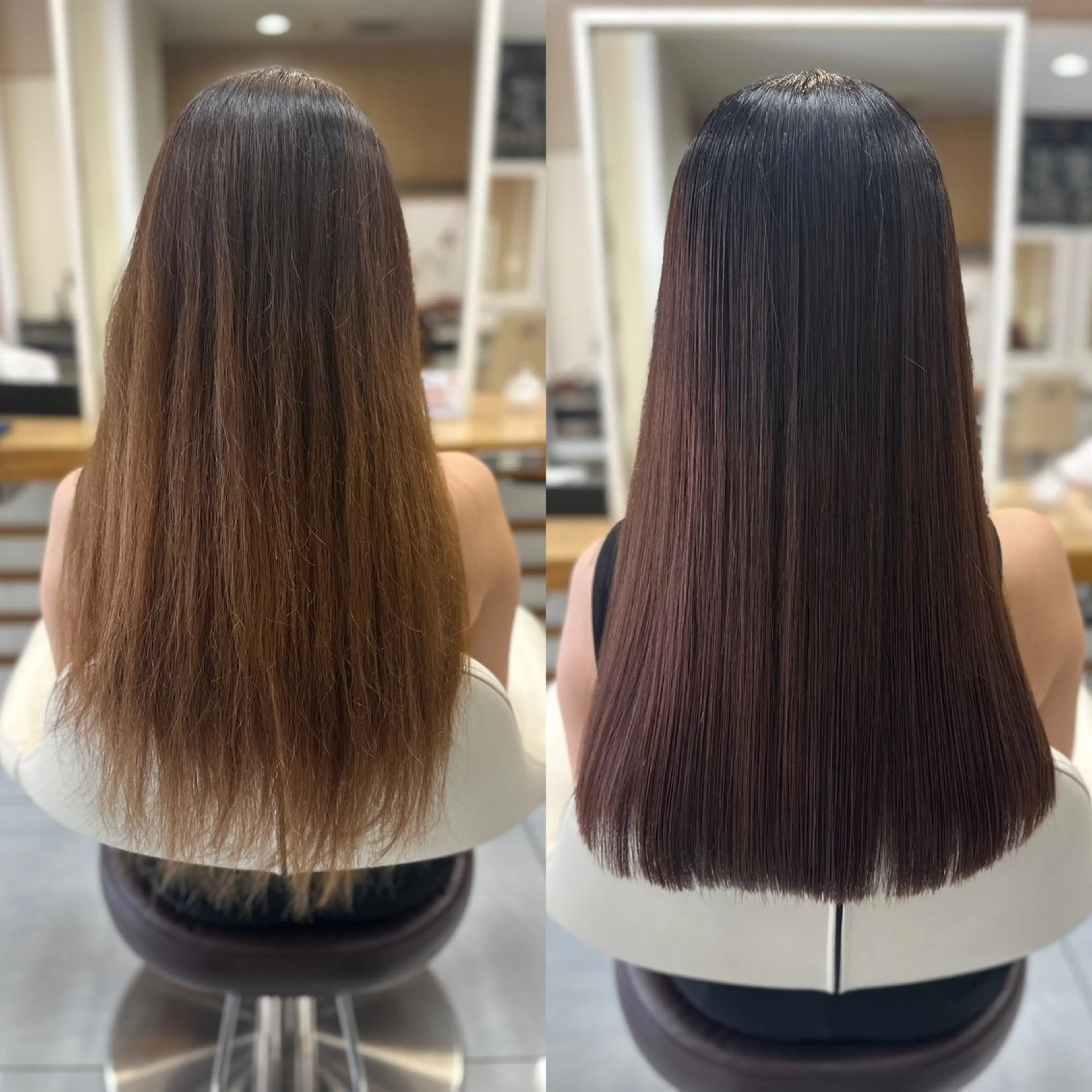 ロング カラー パーマ ヘアカラー 縮毛矯正 トリートメント 髪質改善/縮毛矯正 /ブリーチ矯正/岡部のヘアスタイル