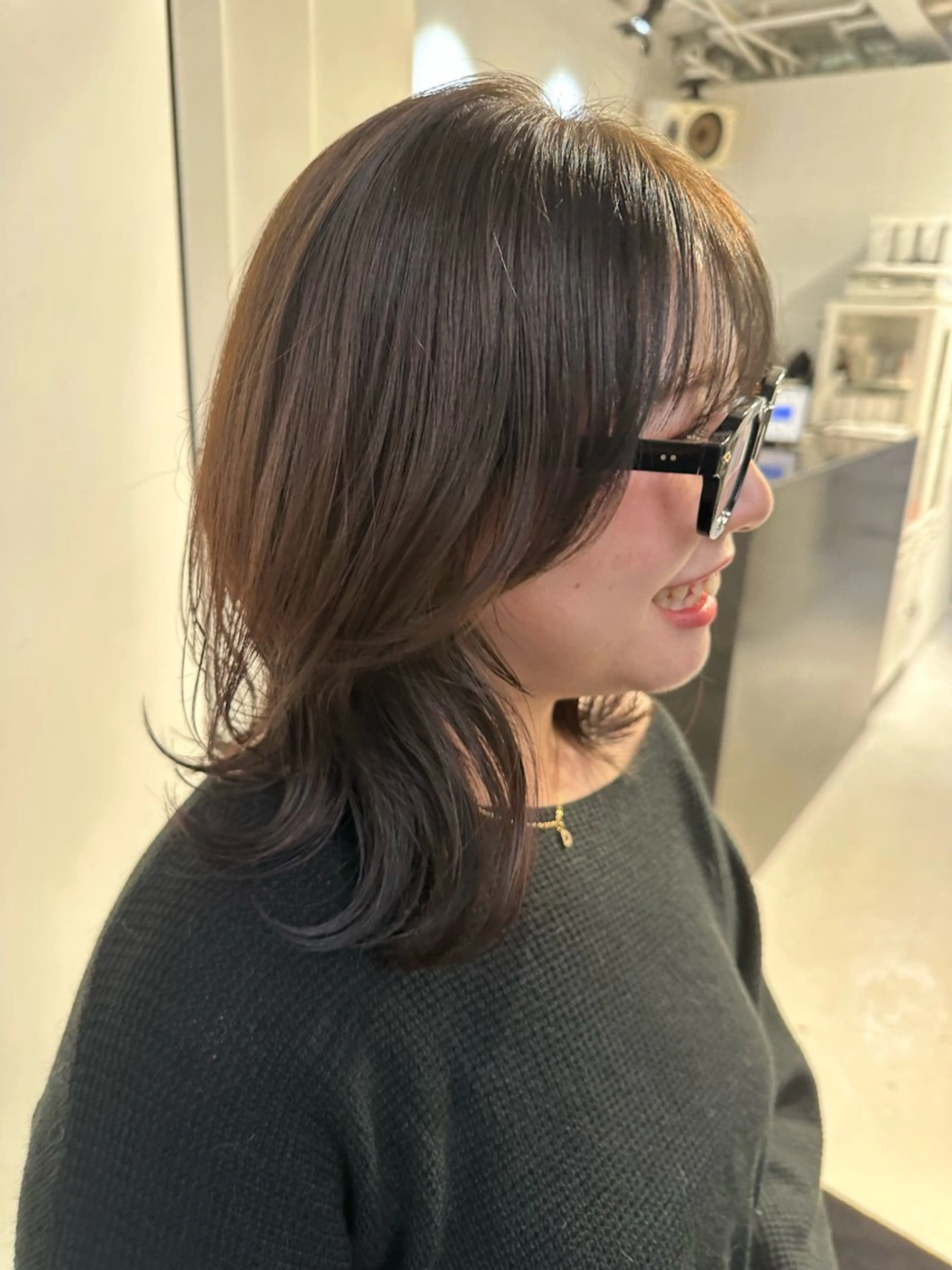 ミディアム カラー カット ヘアカラー トリートメント レイヤーカット/艶髪 ✨💭KIRARIのヘアスタイル