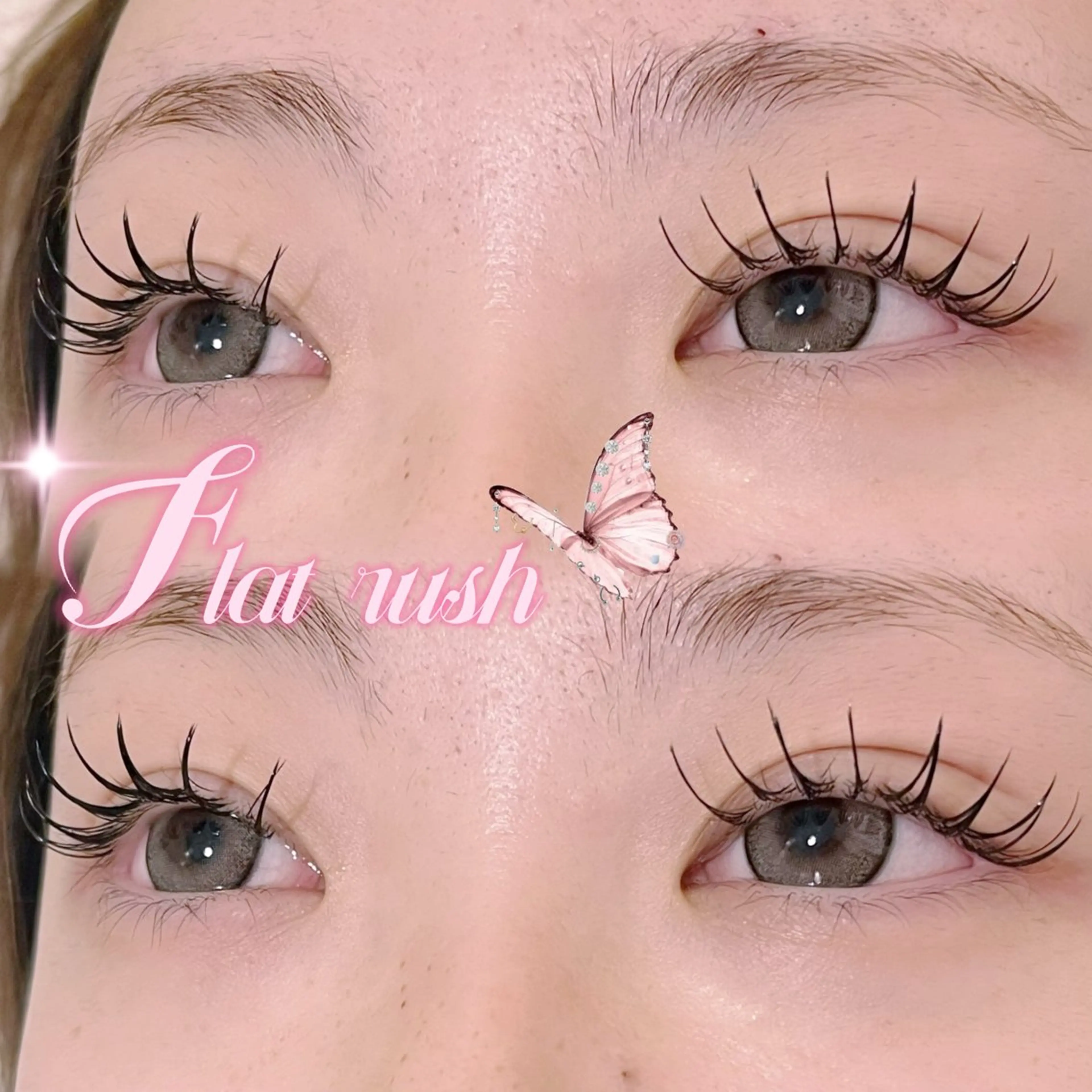 マツエク・マツパ フラットラッシュ ♡ re-born sakura ♡のマツエク・マツパデザイン