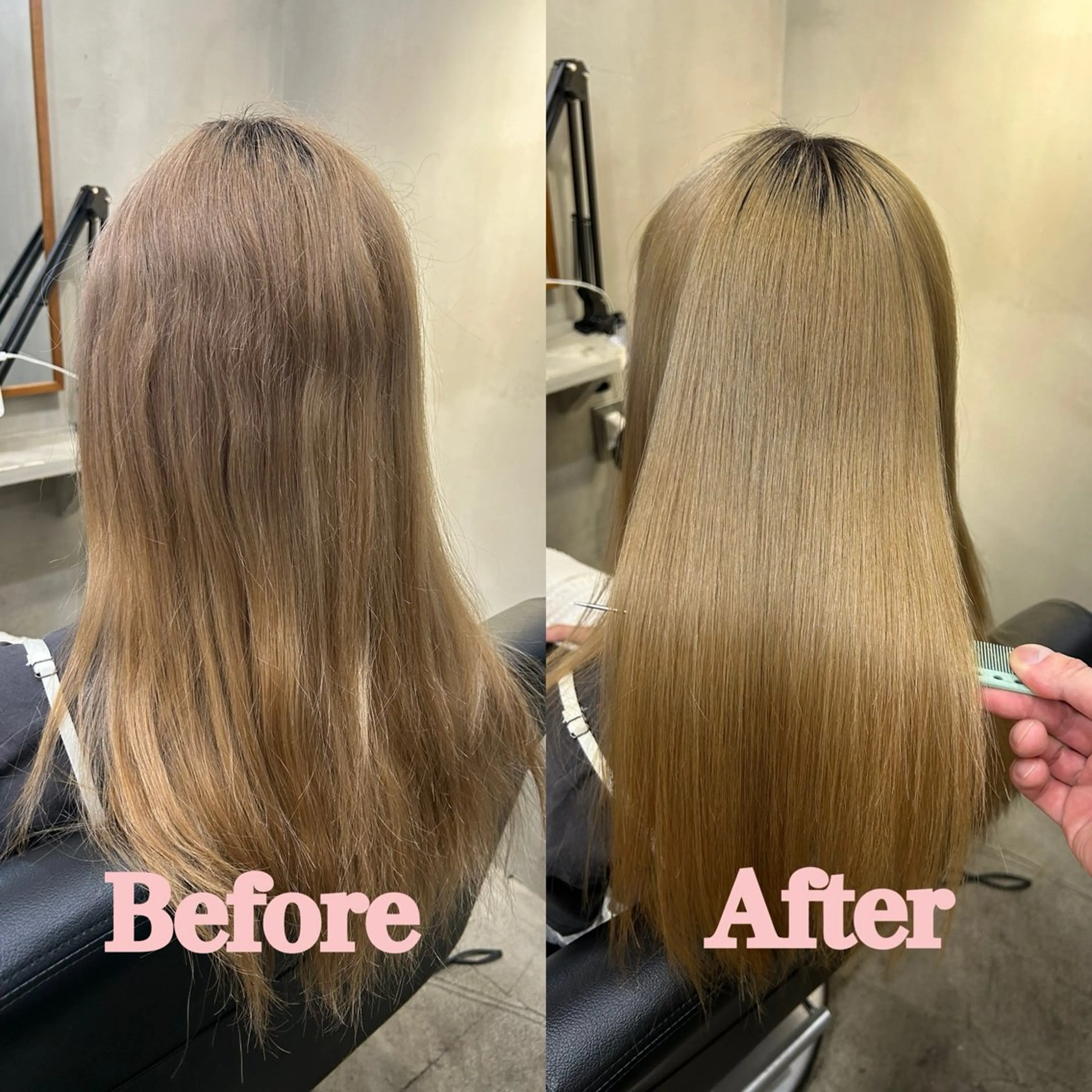 ブリーチ用髪質改善美髪ストレートの写真