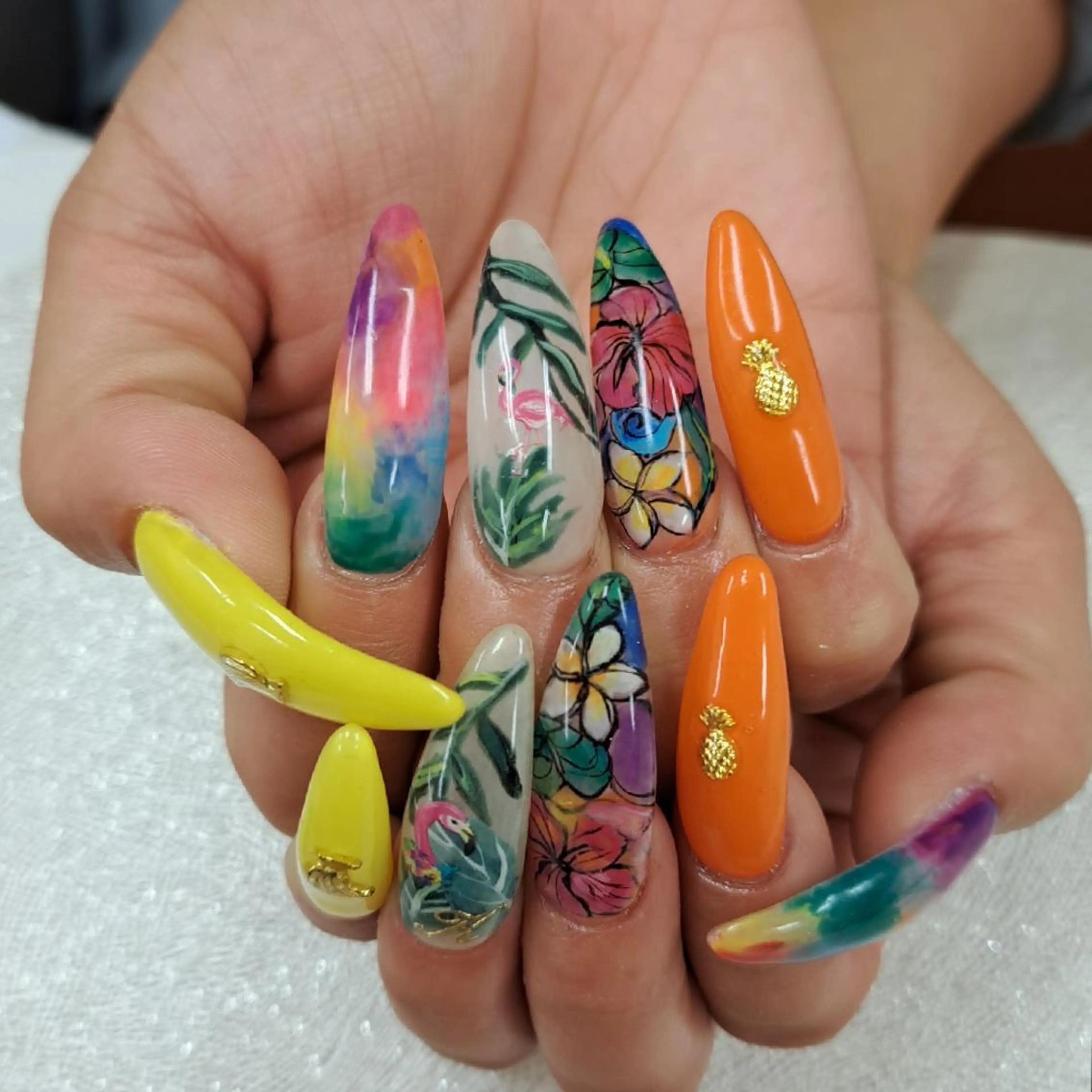 ネイル アートネイル ジェルネイル 持ち込み ニュアンスネイル パラジェル 河野ちえ (雑誌掲載サロン)のネイルデザイン