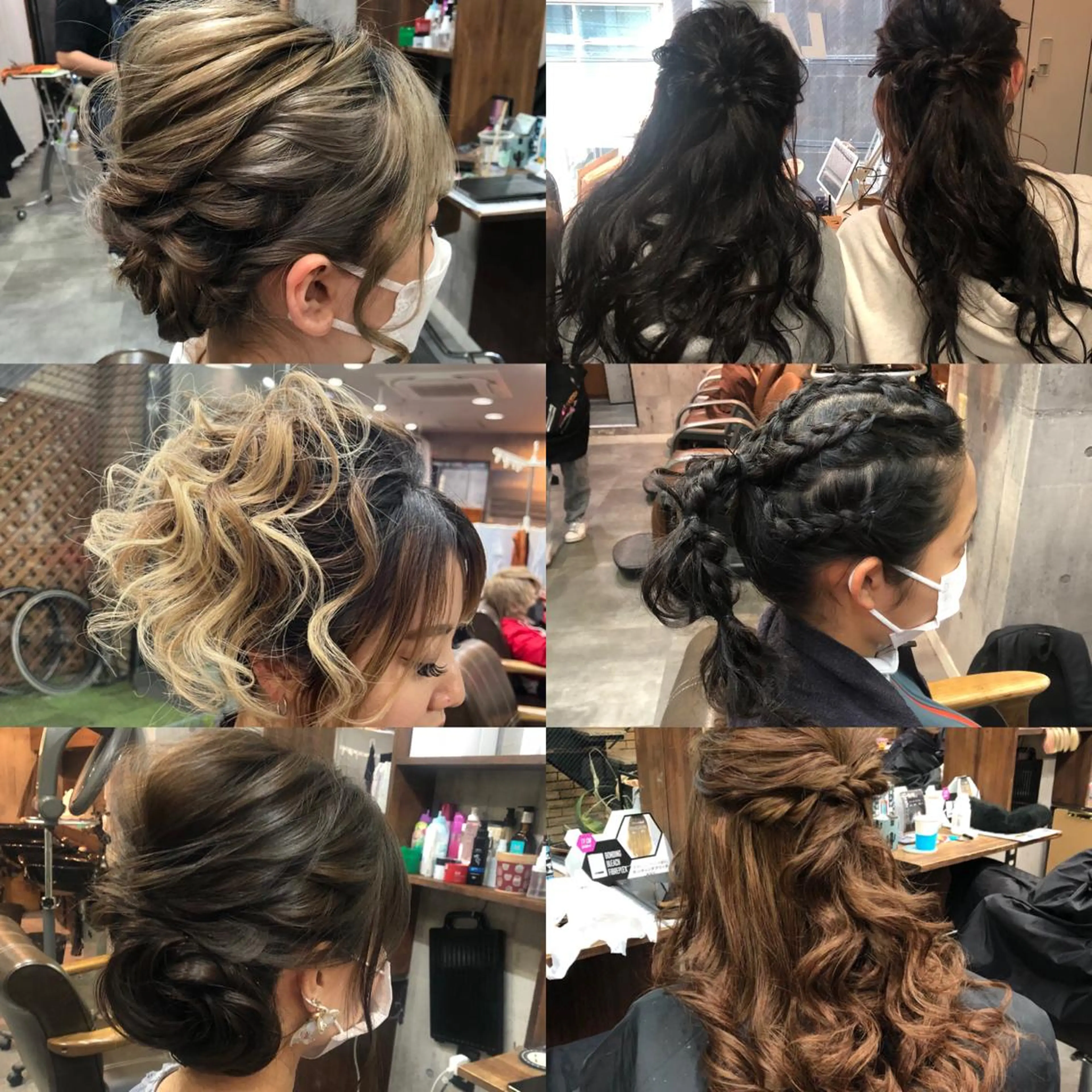 セミロング カラー ヘアアレンジ エクステ alpha. カラーエクステ下妻のヘアスタイル