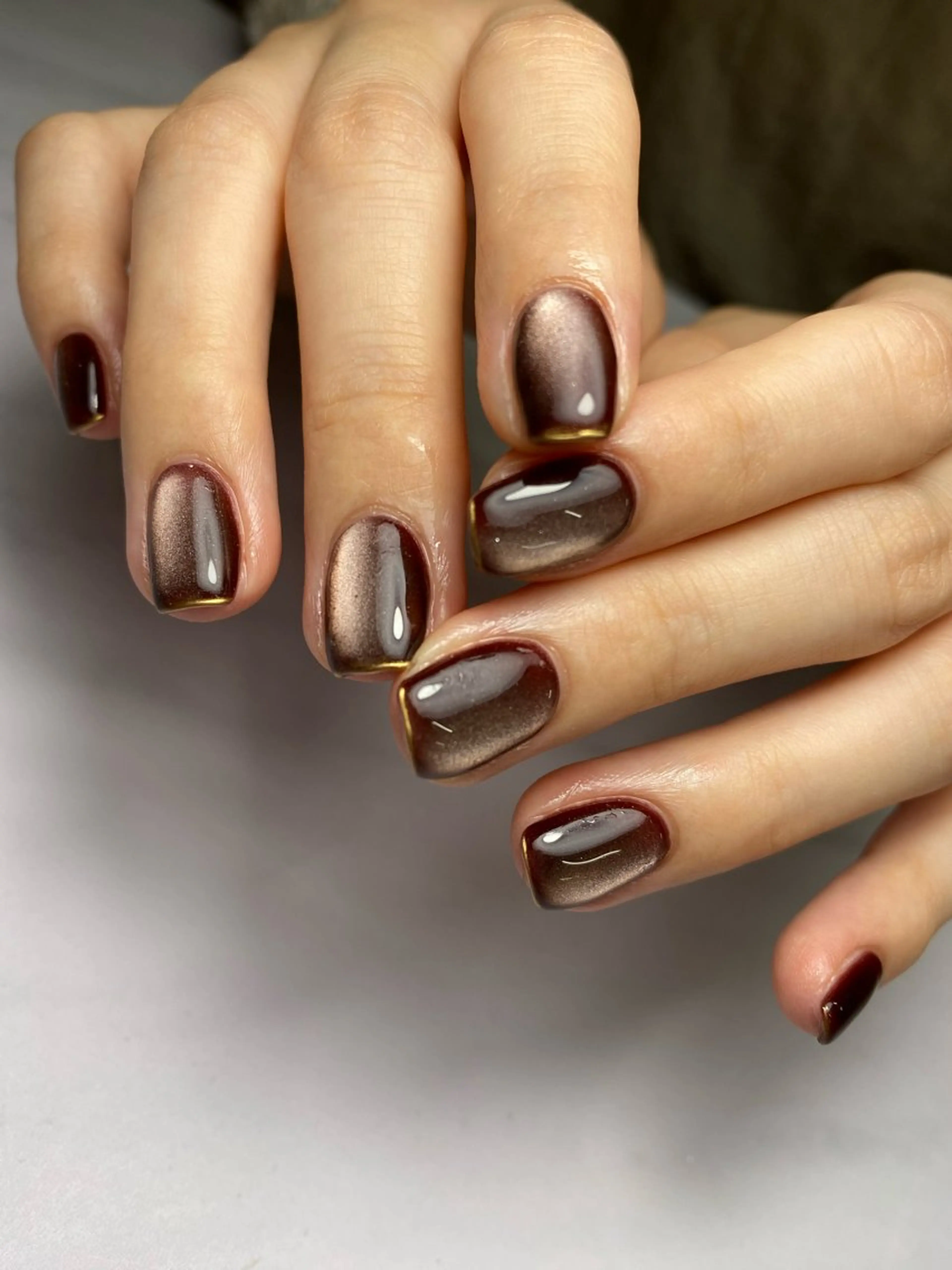 ネイル ジェルネイル マグネットネイル 持ち込み ニュアンスネイル ワンカラーネイル 草加ニュアンスネイル 🌚hersのネイルデザイン