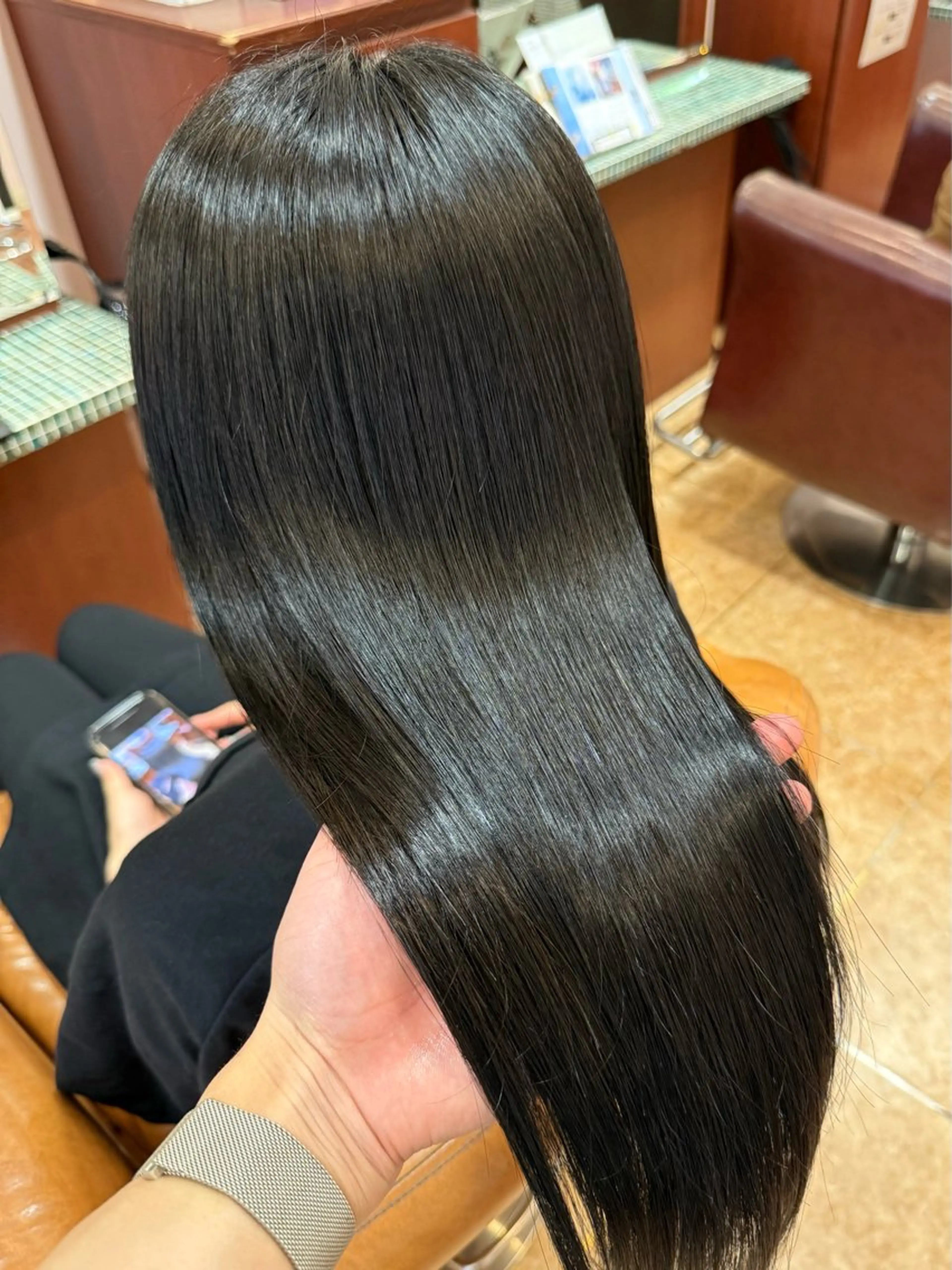 ロング 縮毛矯正 BRANCHÈ海 /髪質改善/透明感のヘアスタイル