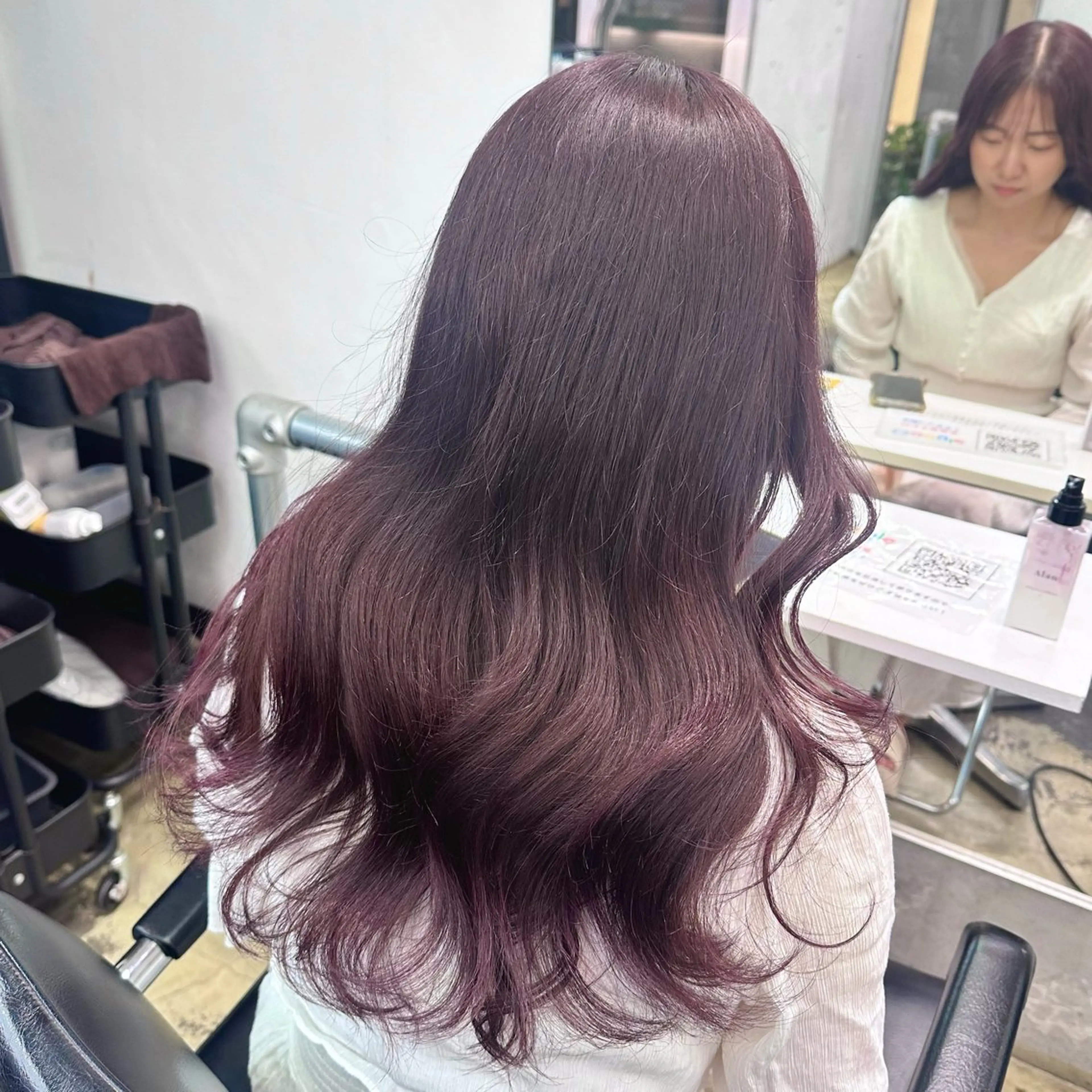 ロング カラー ヘアアレンジ ラベンダーカラー ラベンダーピンク ピンクカラー 🥀モテ暖色× エクステ🥀あかりのヘアスタイル