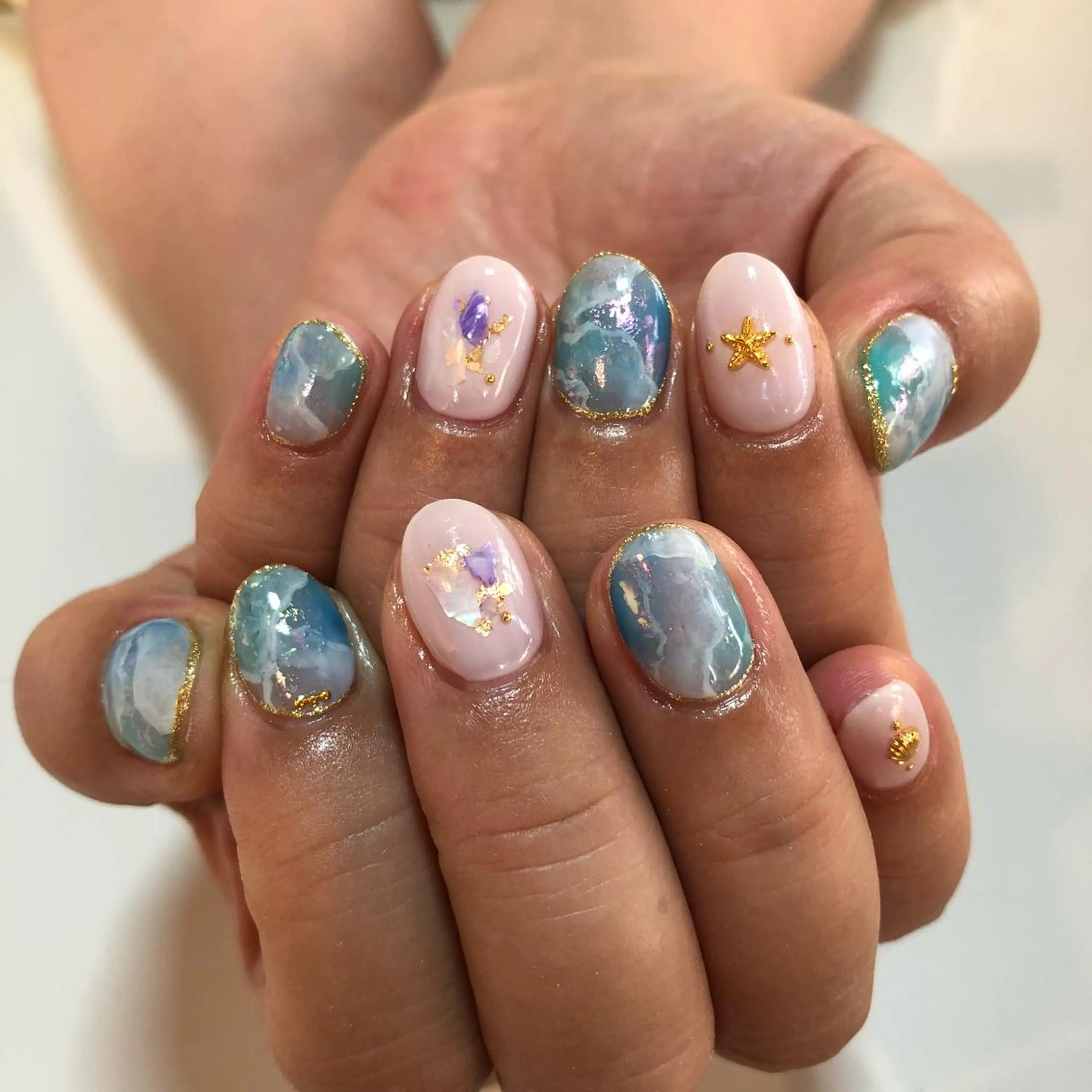 ネイル 大理石ネイル(マーブル) g-up nail所属・米田 律子のネイルデザイン