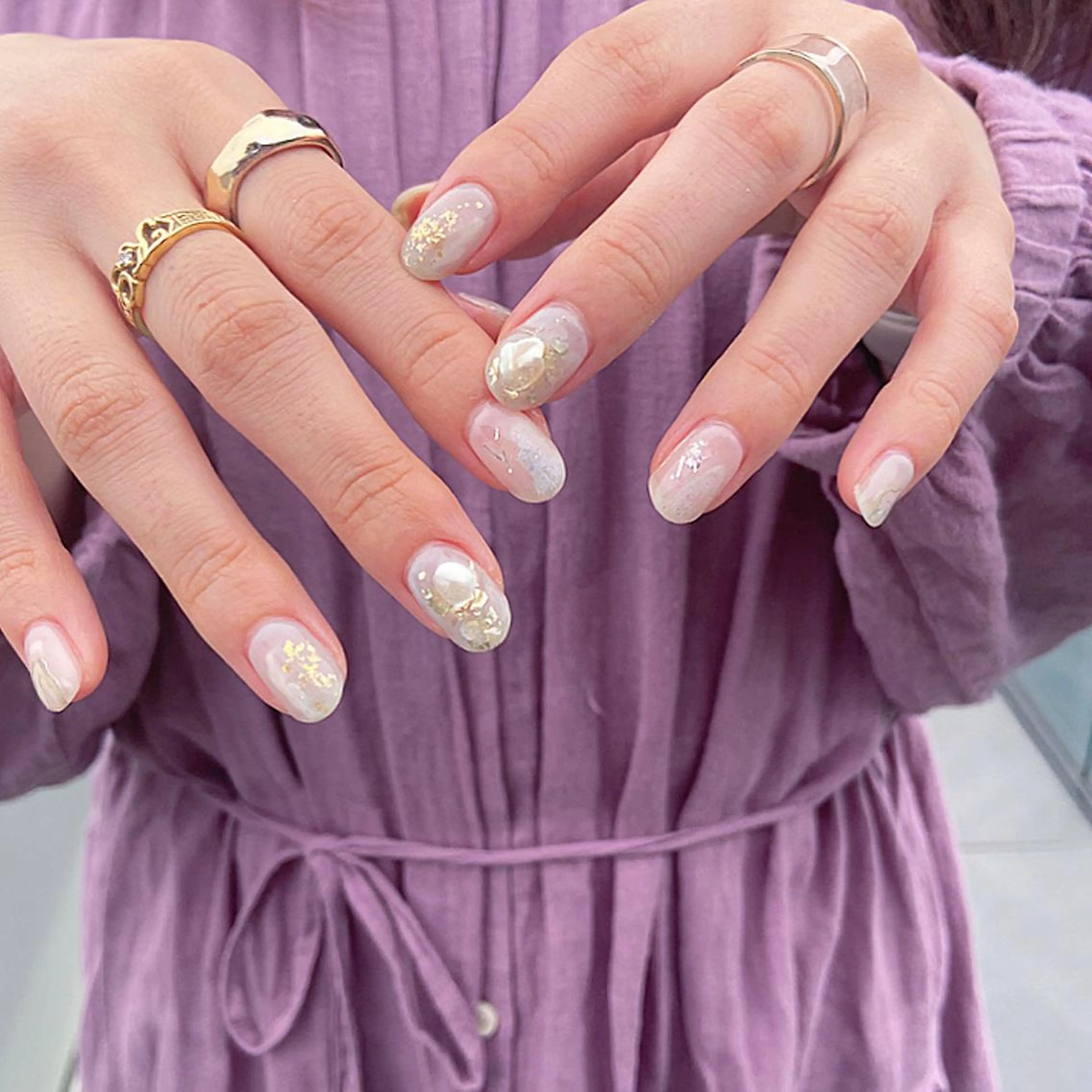 ネイル 𝕄𝕚𝕪𝕦🤍 自由が丘⌇パラジェルのネイルデザイン