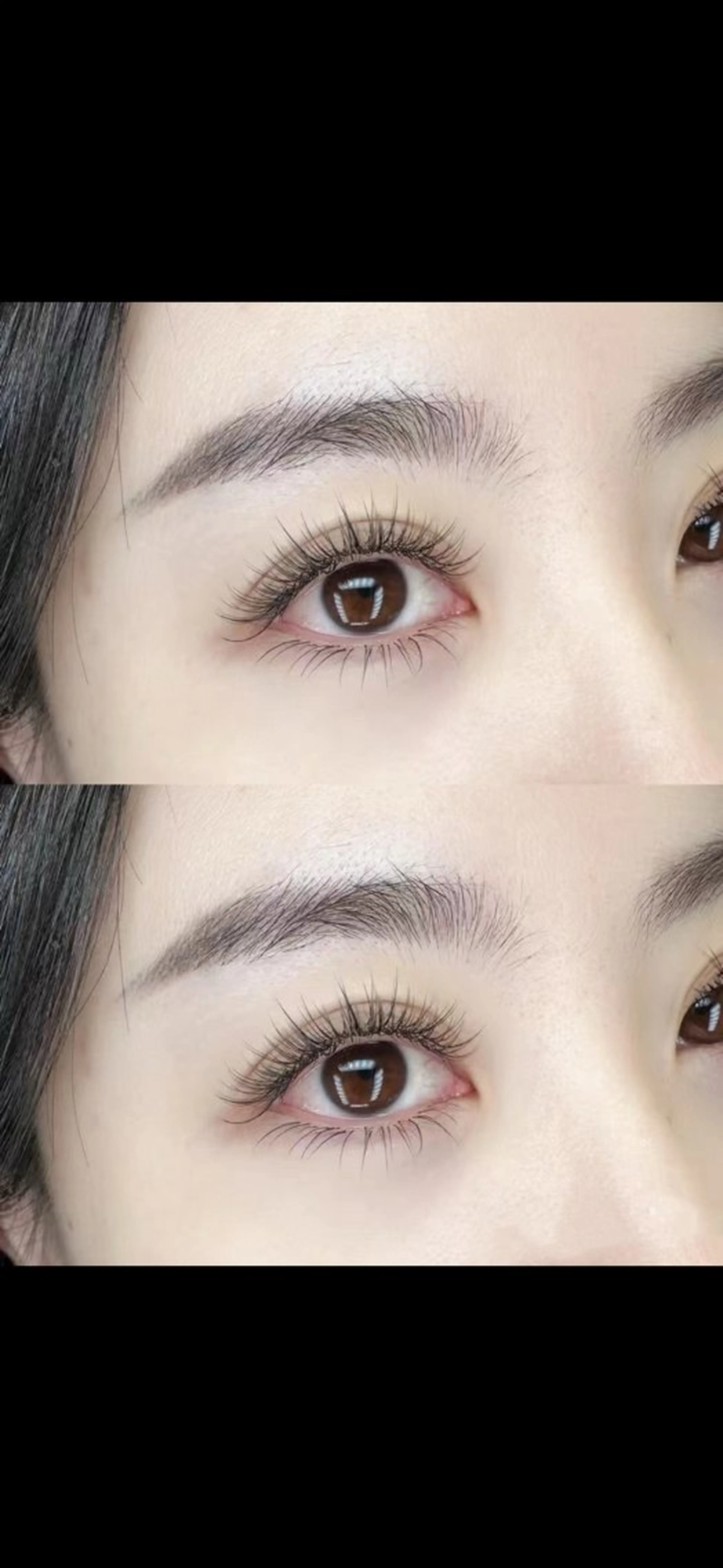 （マツエク）120本フラットラッシュコーティング付きの写真