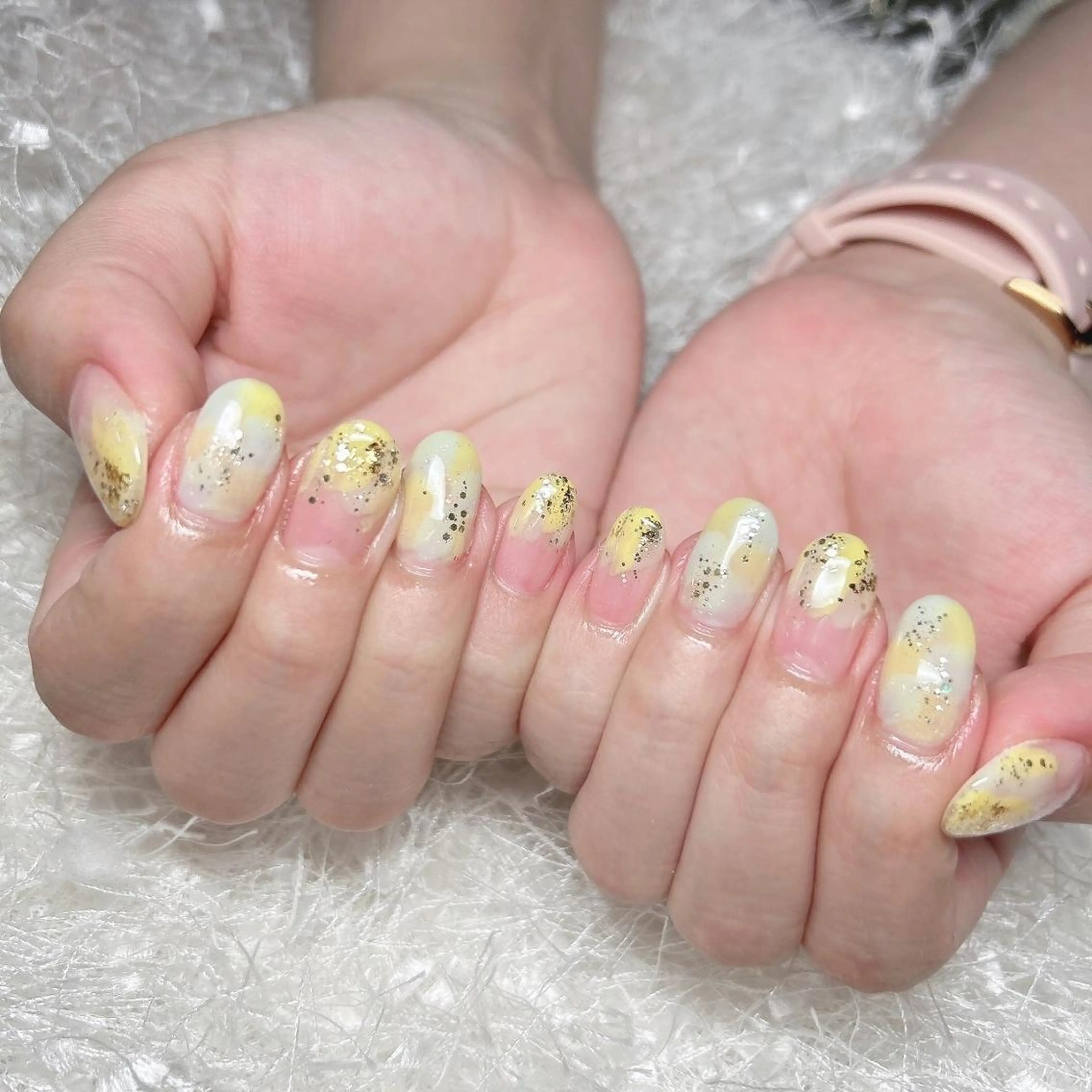 ネイル 長さ出し フレンチネイル ジェルネイル グラデーション 韓国ネイル ハンドネイル Nail&eye Belire 新宿のネイルデザイン