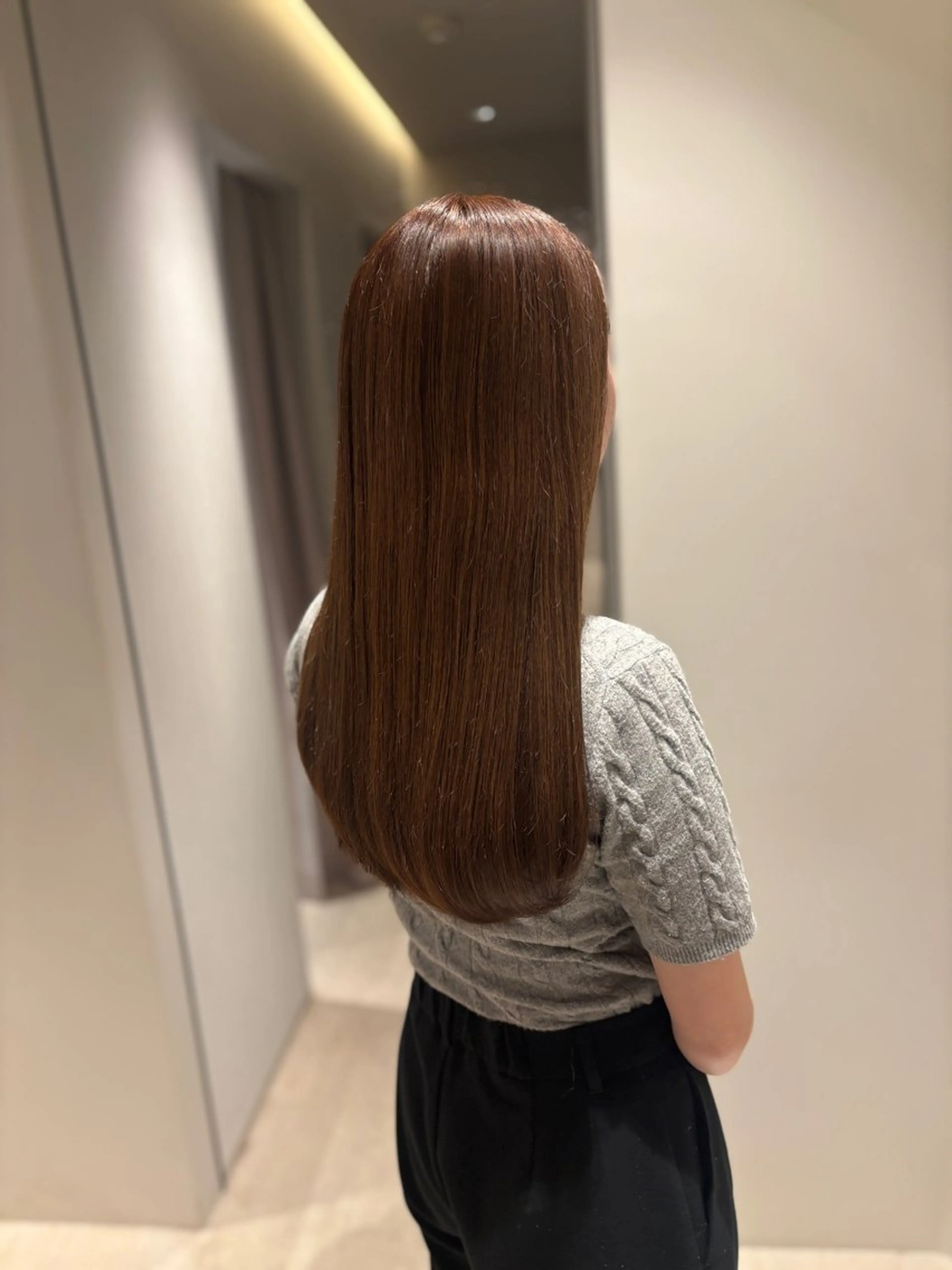 ロング カラー ヘアカラー トリートメント 髪質改善カラー ブラウン🤎YUMEのヘアスタイル