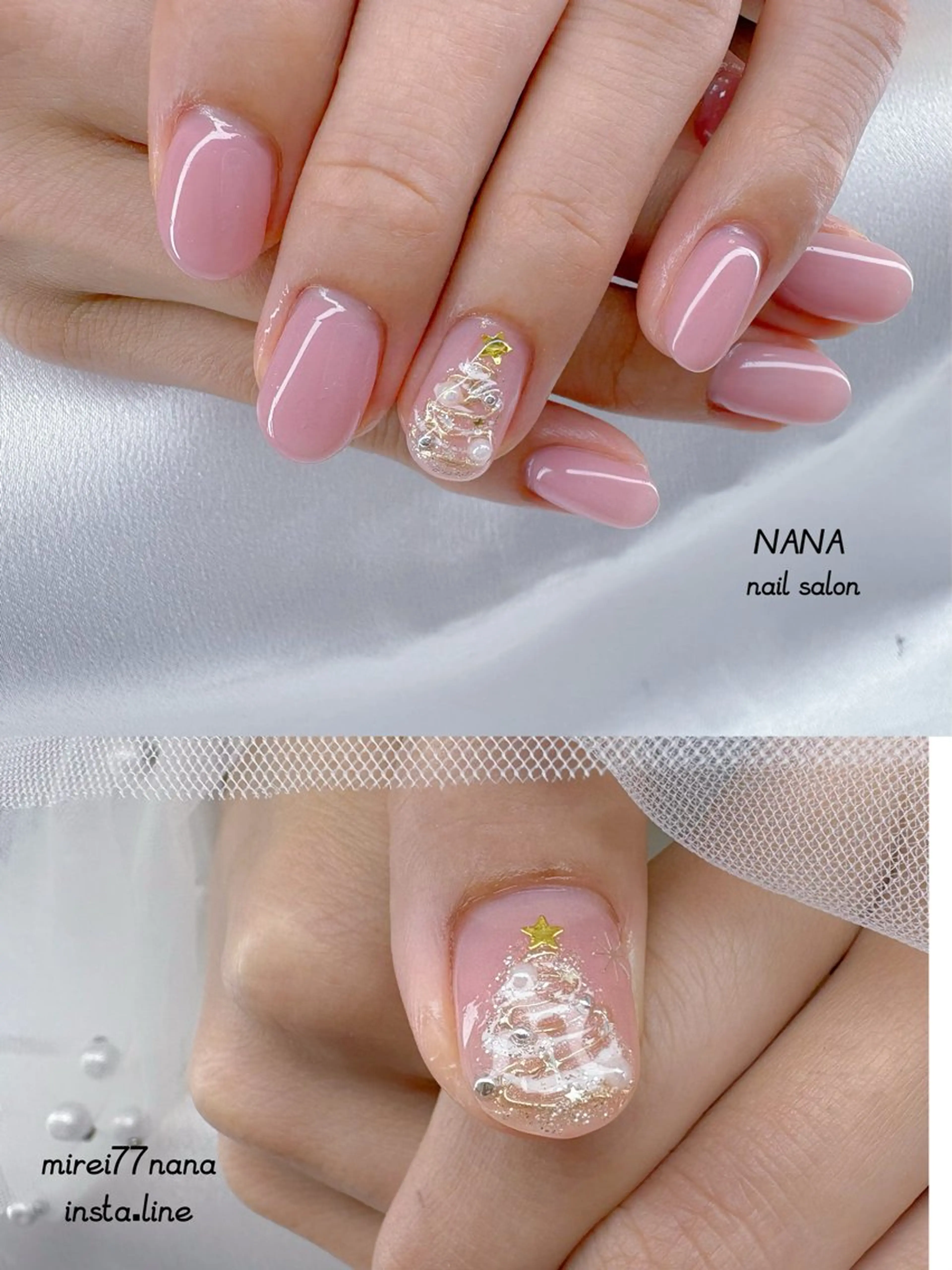 ネイル 冬ネイル クリスマス ハンドネイル NANA nail salonのネイルデザイン