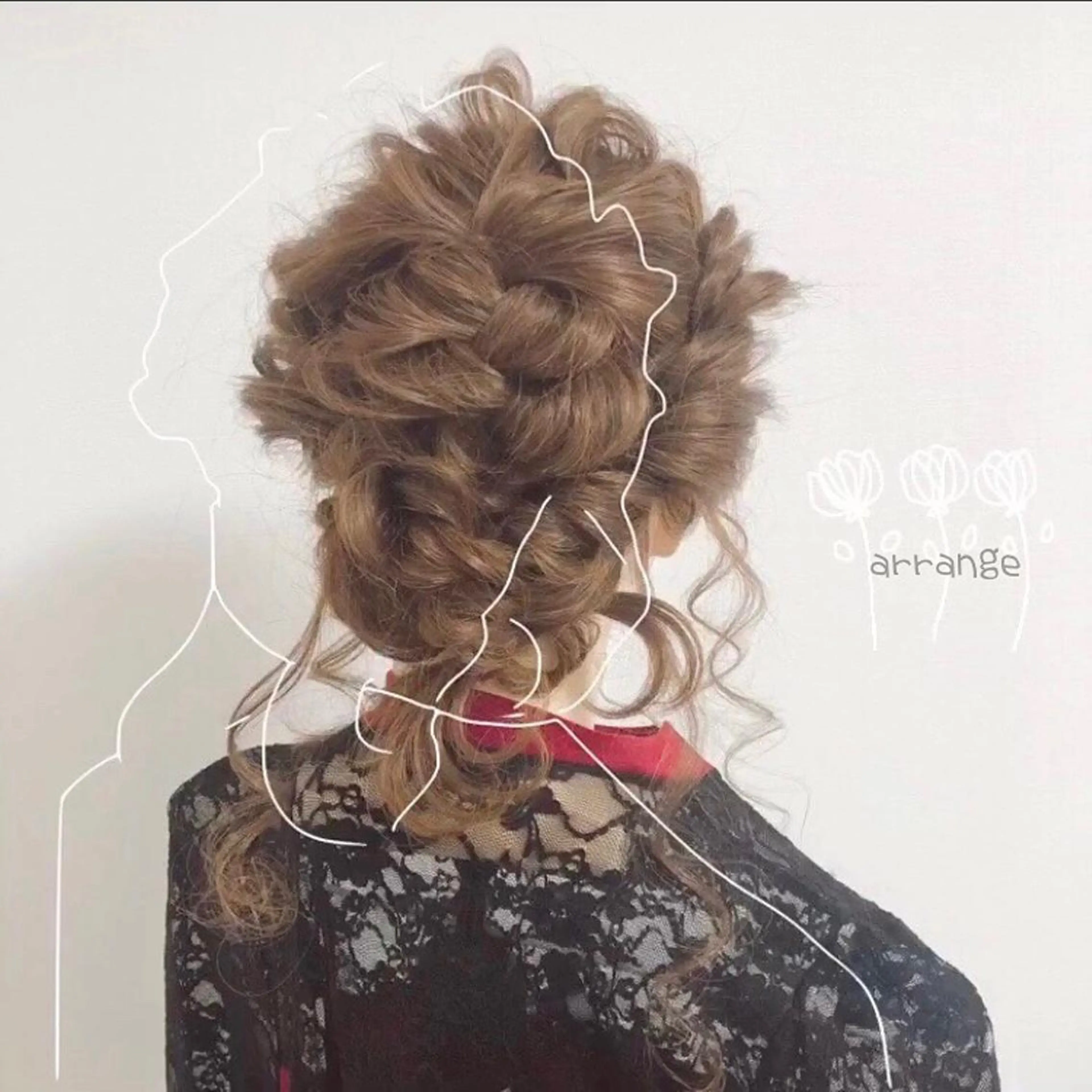 セミロング ヘアアレンジ 🌺ウルフカット職人 新垣渚🐺のヘアスタイル