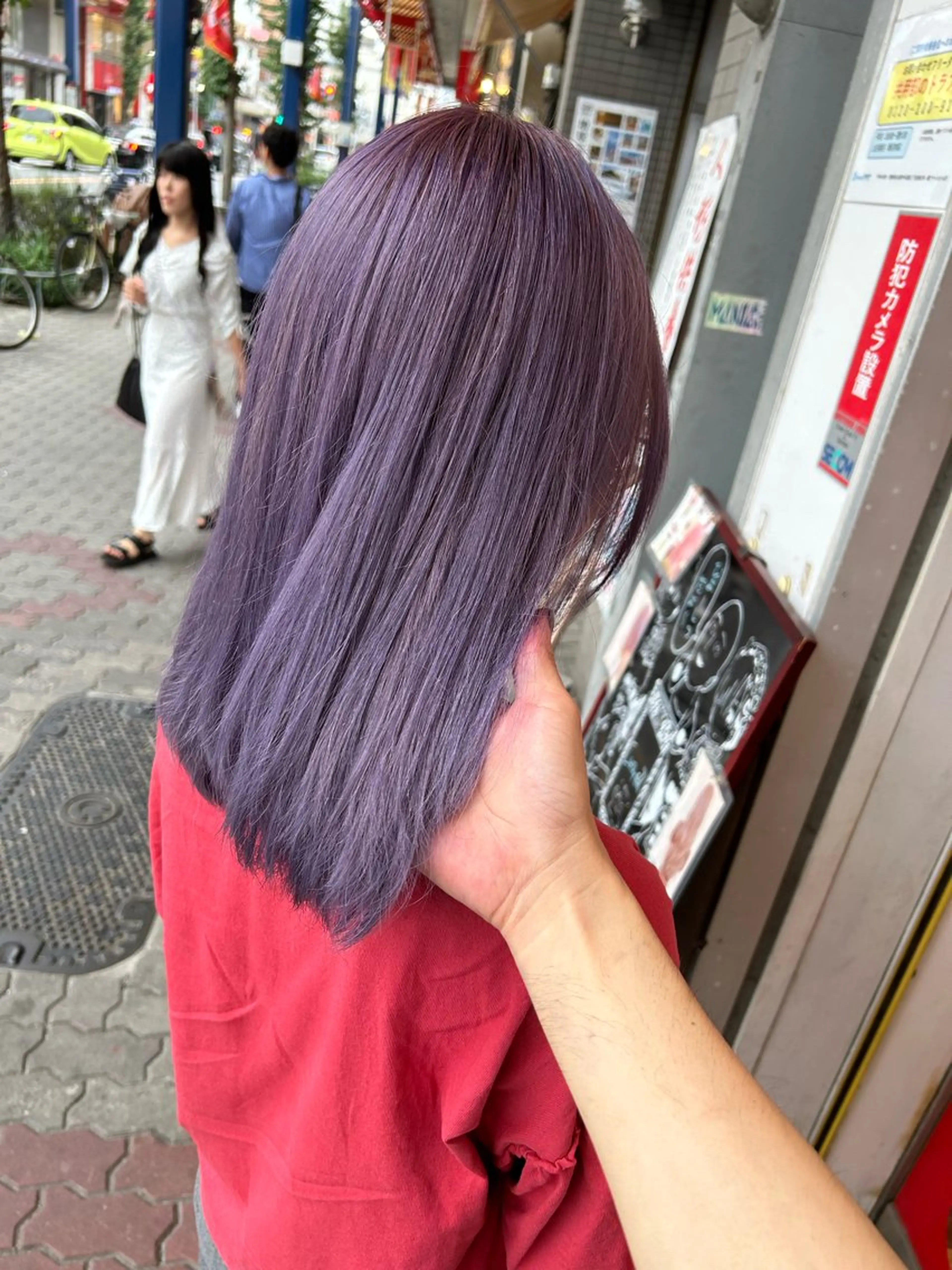 ロング カラー ラベンダーカラー 今村公介 ブリーチ特化、派手髪のヘアスタイル