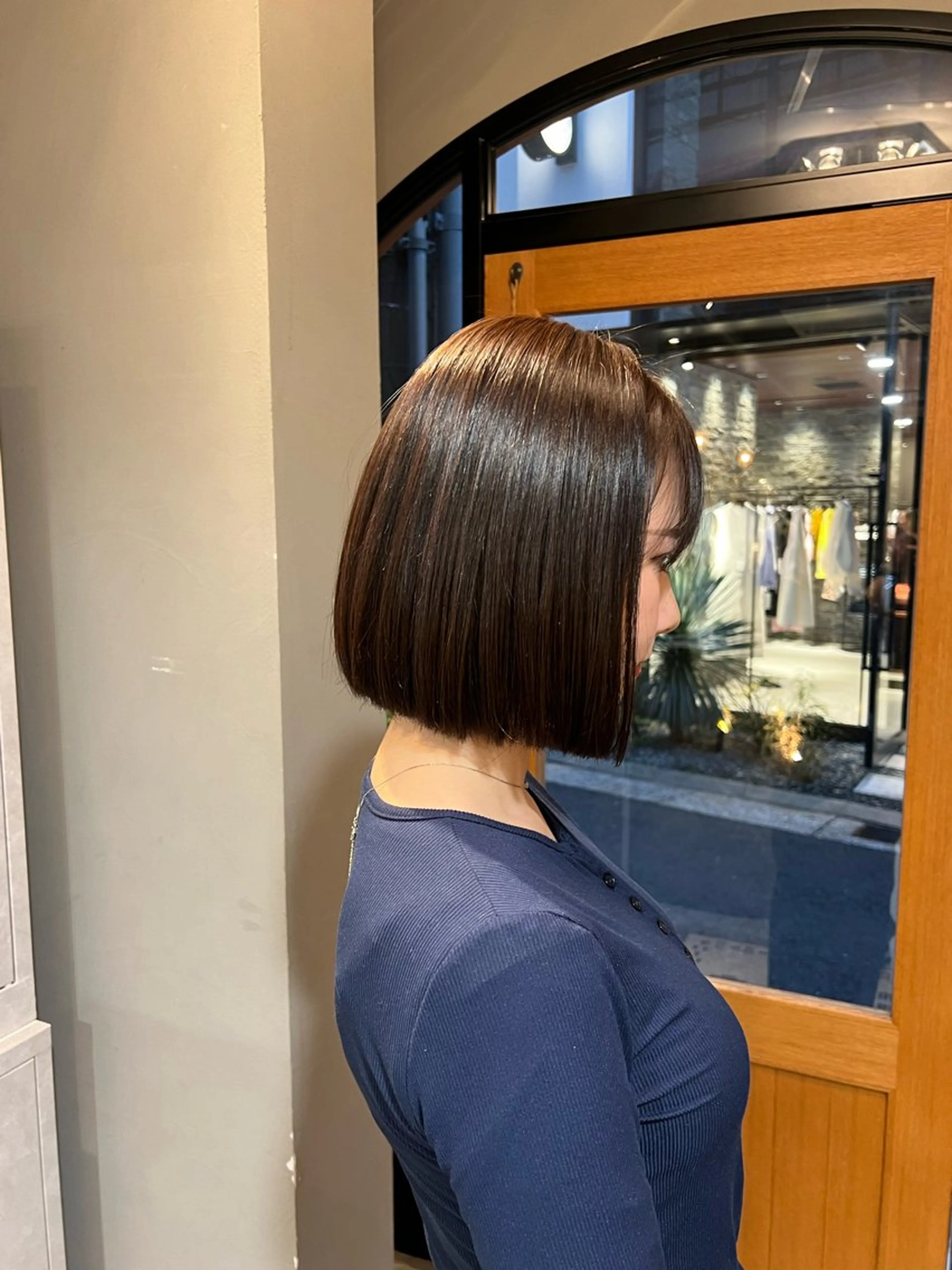 ショート カラー 切りっぱなしボブ ボブ 神戸ボブ✂️ ioe三宮/田 伸佳のヘアスタイル