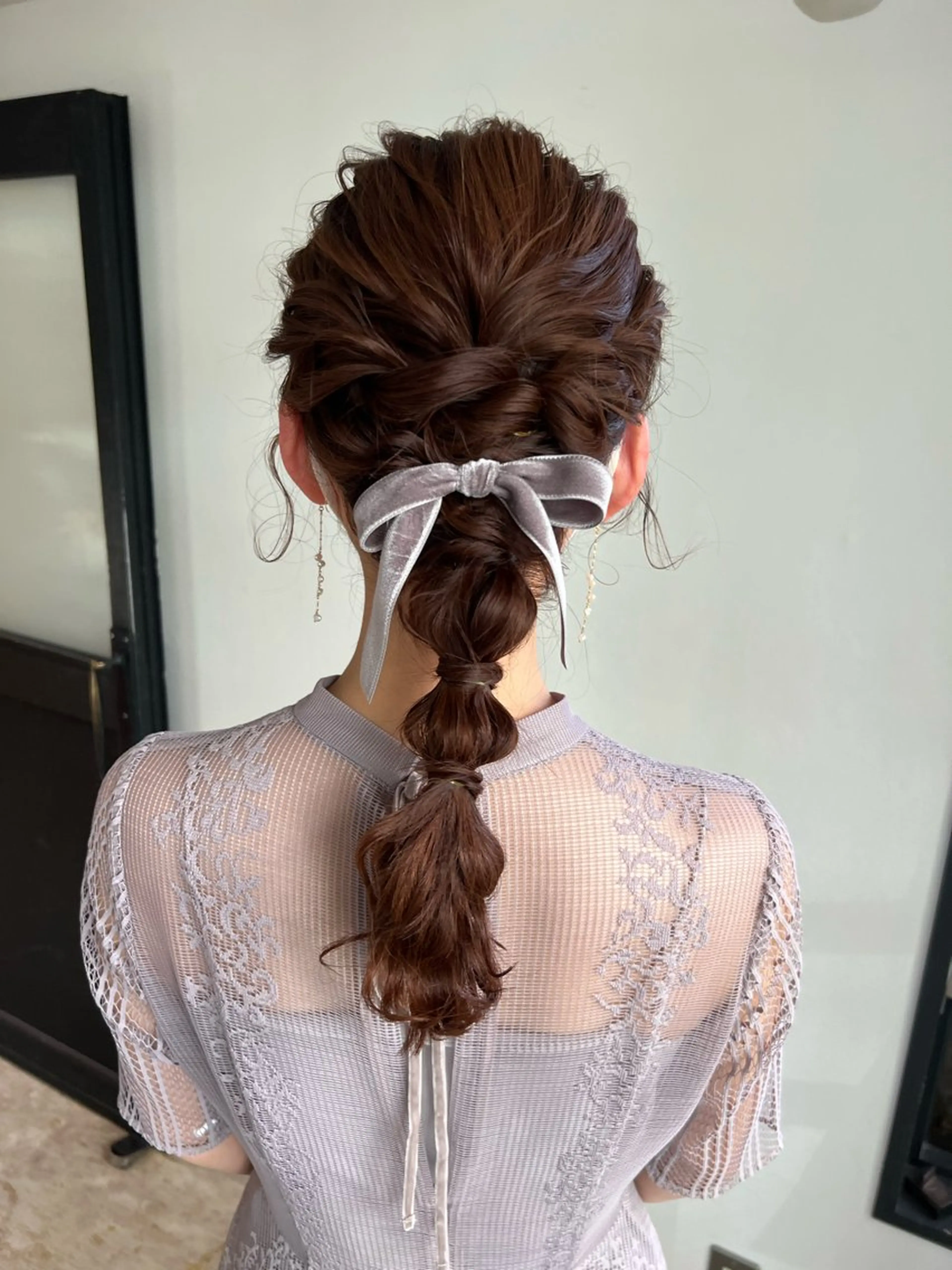 ロング ヘアアレンジ レイヤーカット/栄/ 顔周り/キトウモエノのヘアスタイル