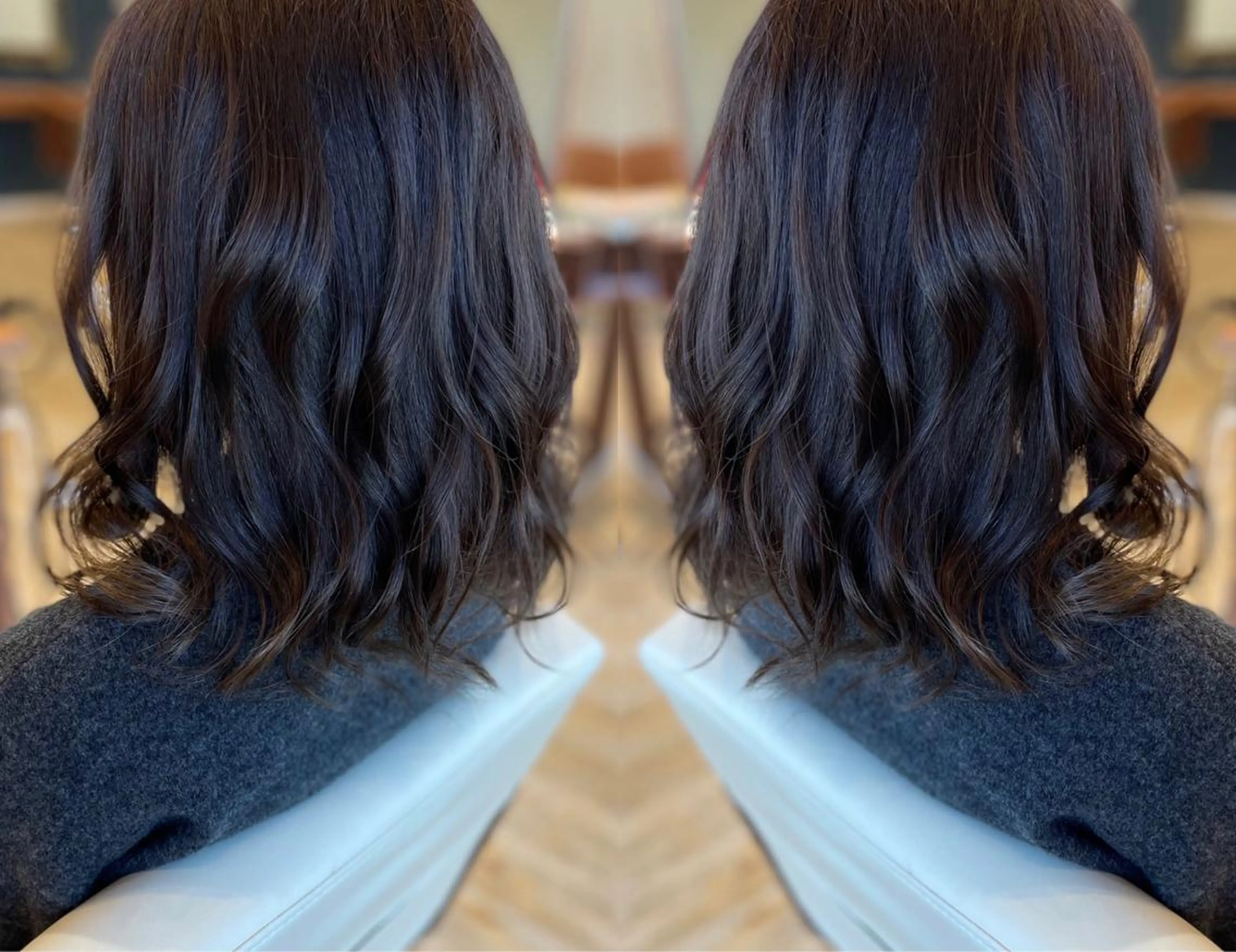 ミディアム カラー 湯浅  隆のヘアスタイル