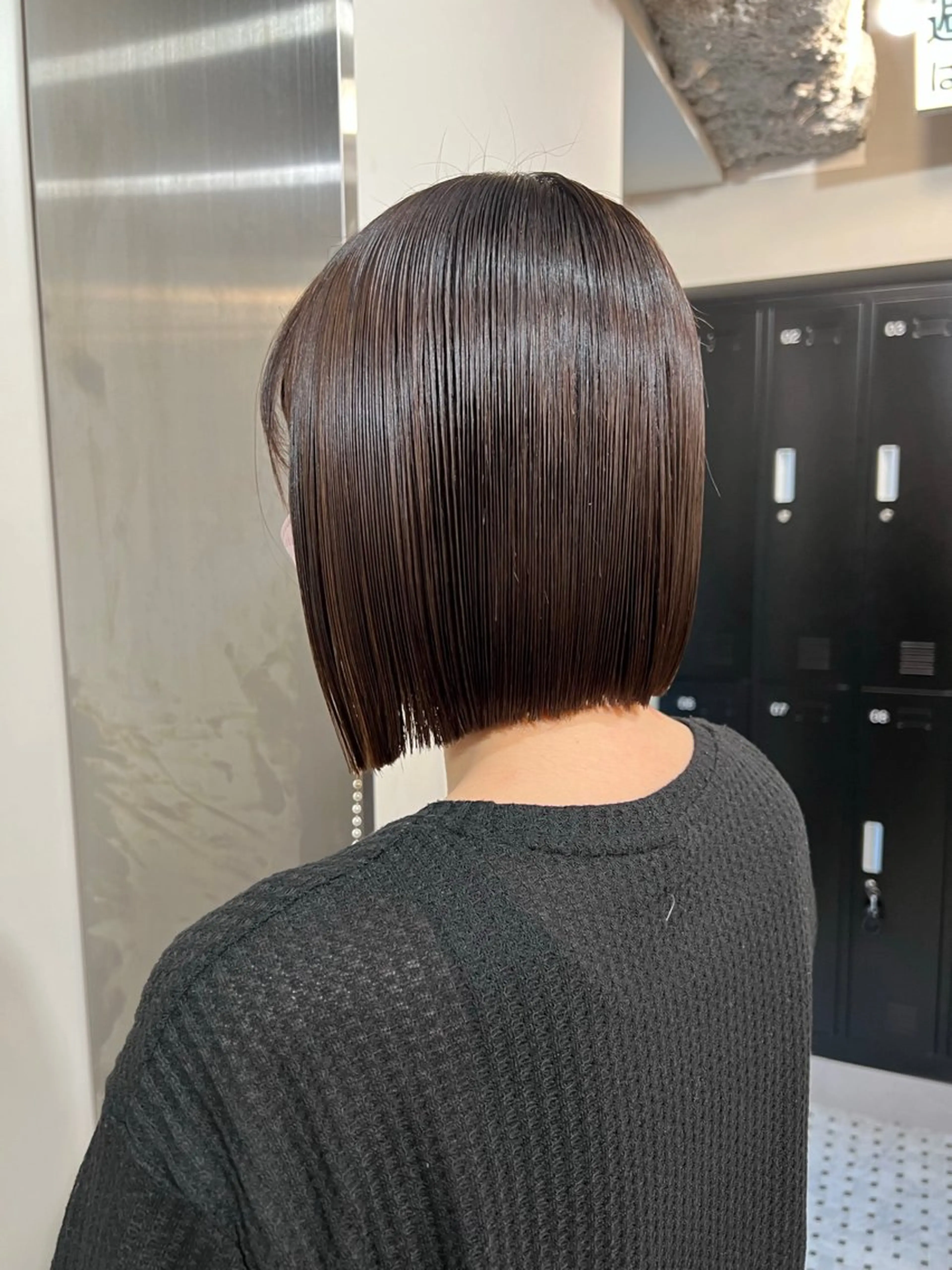 ミディアム 切りっぱなしボブ ボブ louwe 武藤幸世のヘアスタイル