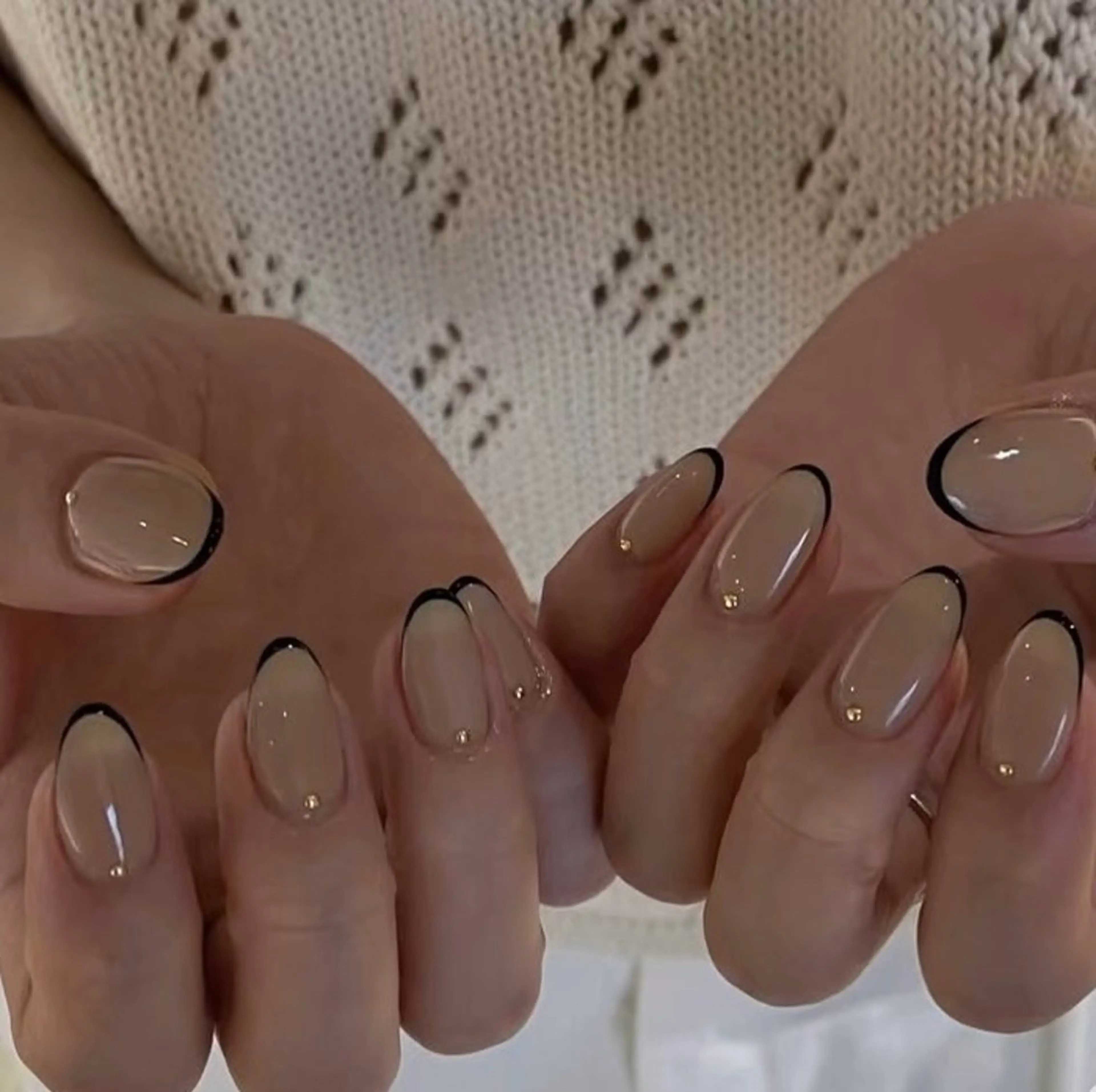 ネイル フラワーネイル フレンチネイル ジェルネイル ガラスフレンチ ハート ハンドネイル BabyYouMi nailのネイルデザイン