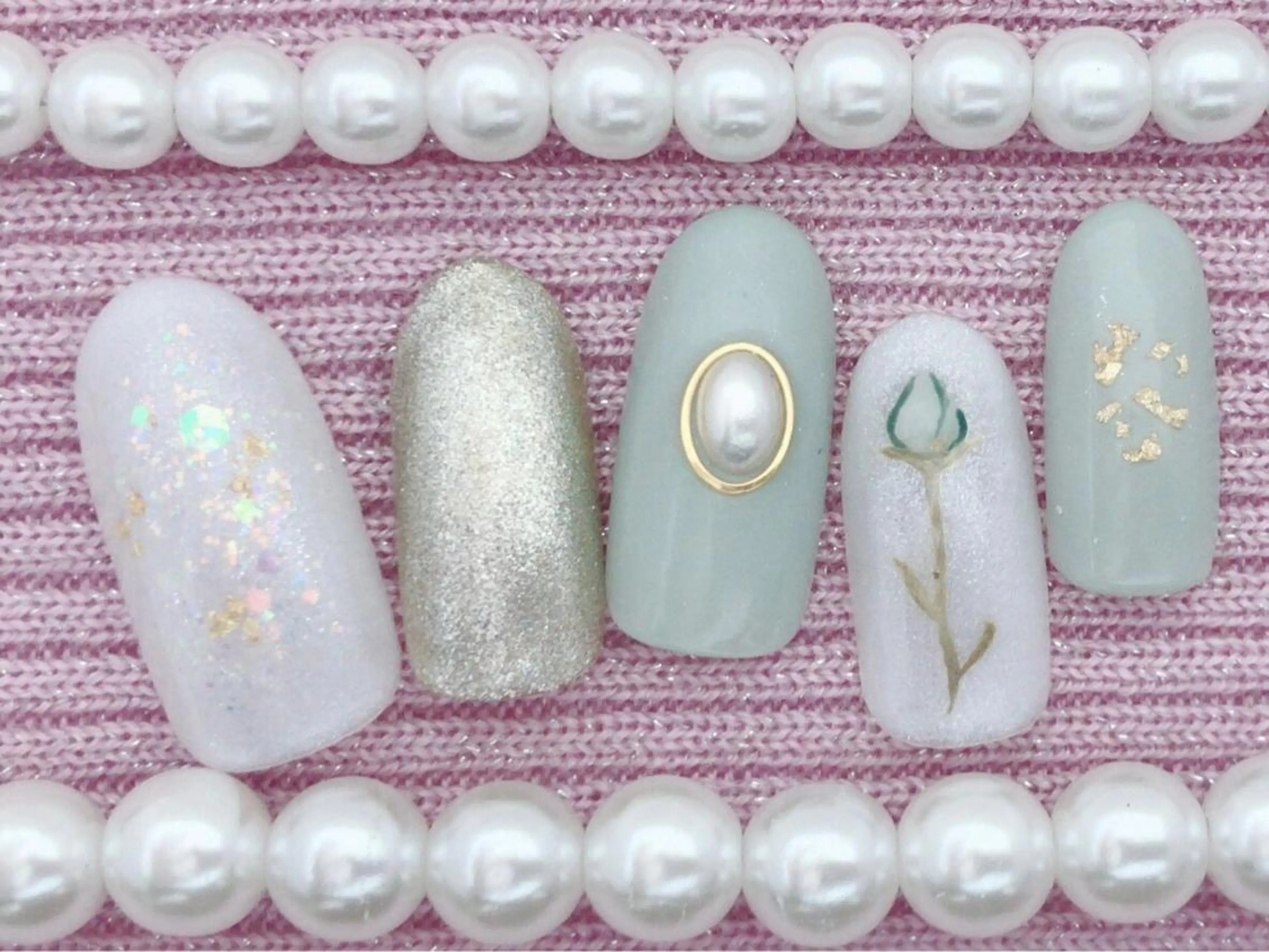 ネイル ストーンネイル Verest 西荻窪のネイルデザイン