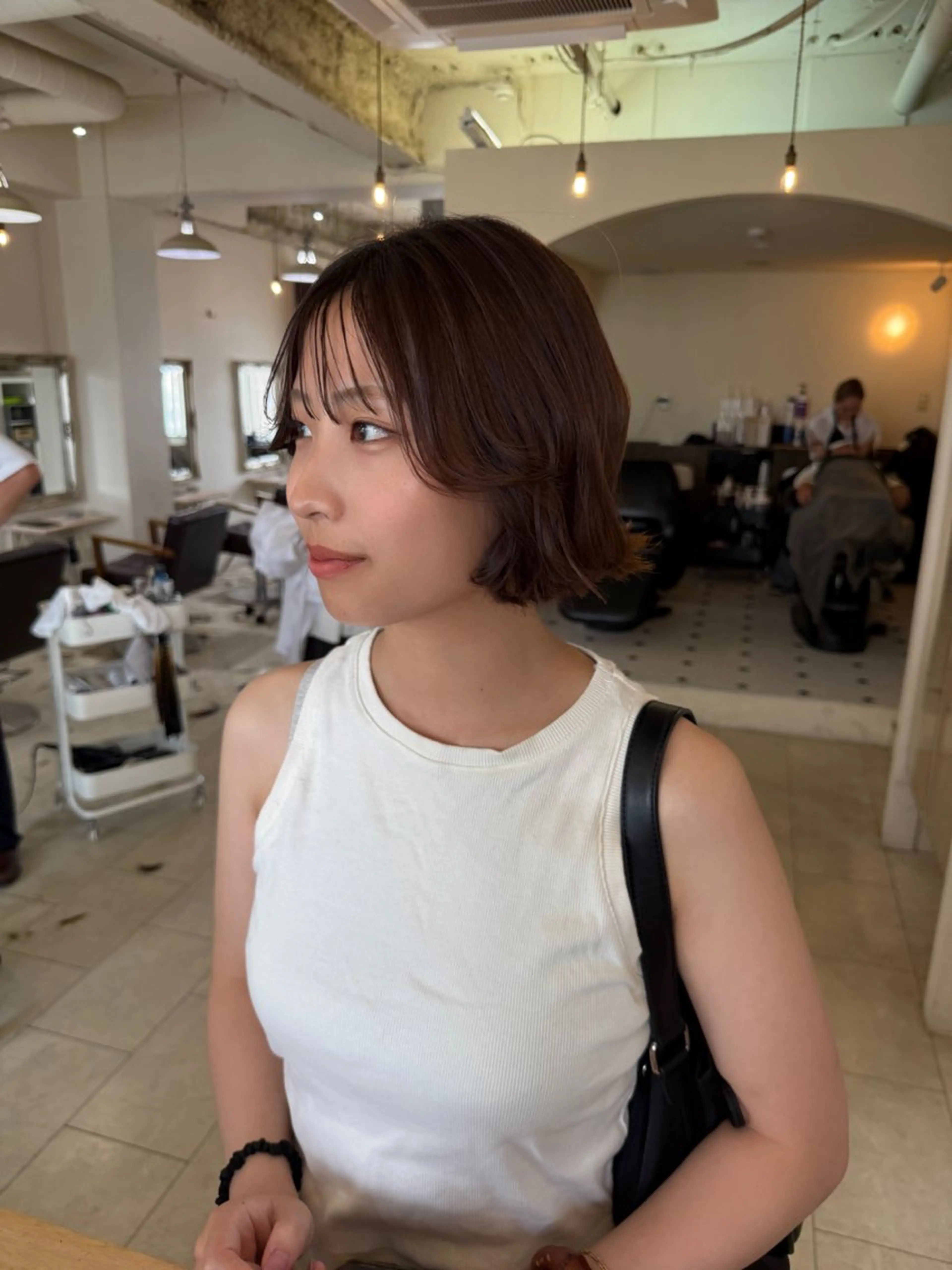 ショート カット Maho/海外 レイヤー/ハイトーンのヘアスタイル