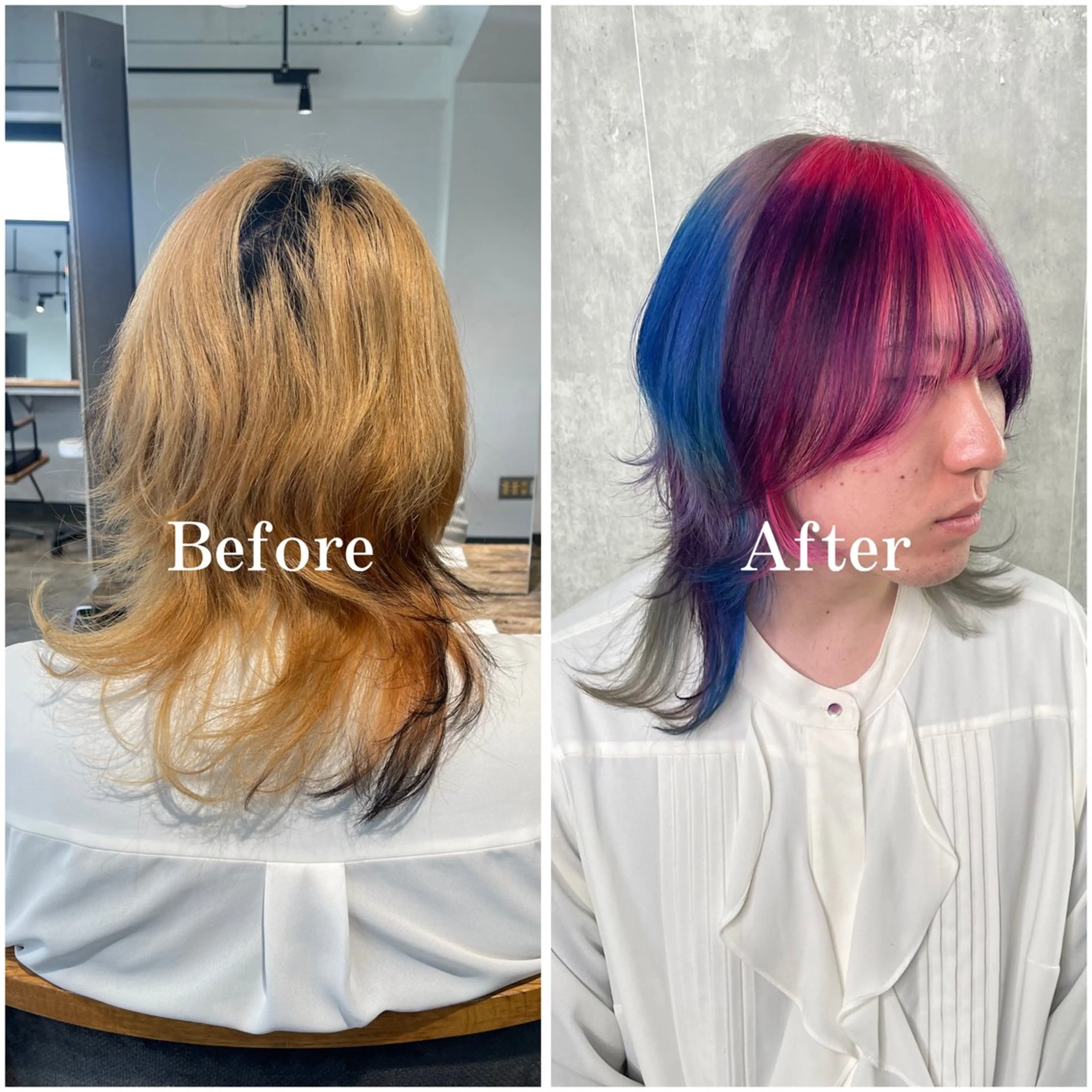 カラー メンズ メンズブリーチ メンズハイトーン ブリーチ デザインカラー ハイトーンカラー ムラ修正/ ハイトーン💖Riaのヘアスタイル