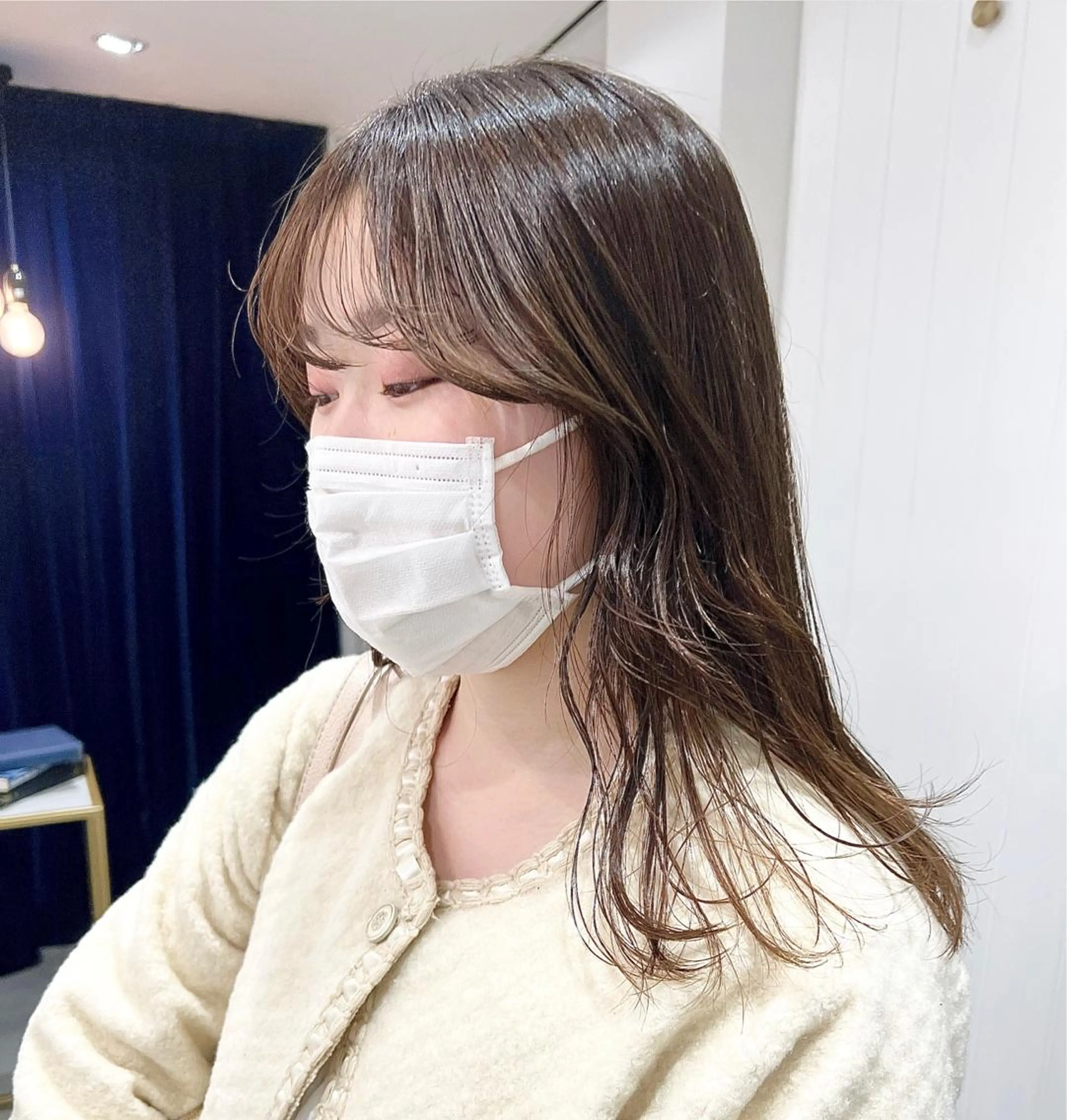 セミロング カット ヘアカラー 上原 みちるのヘアスタイル