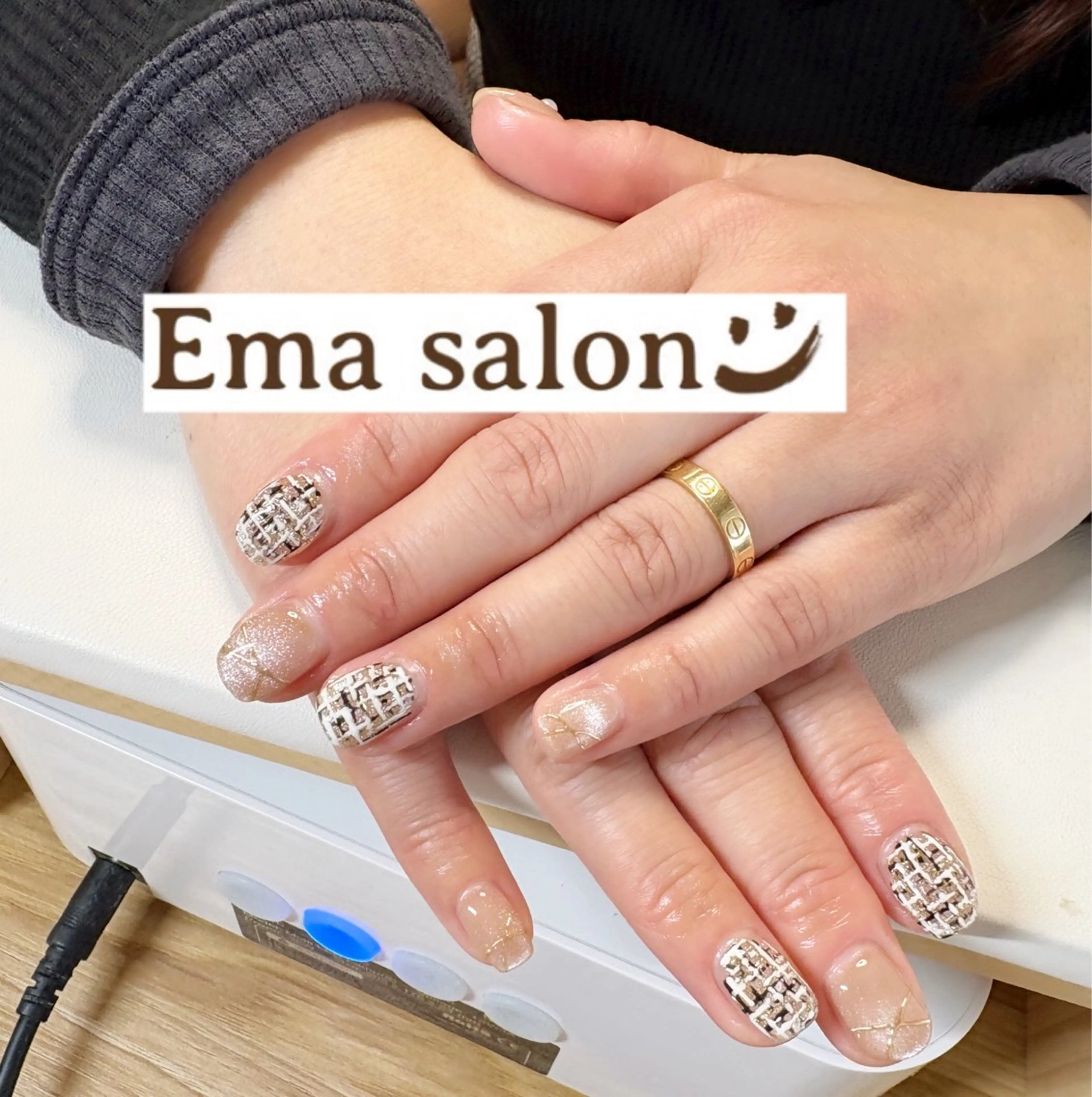 ネイル ツイードネイル ハンドネイル Ema salon所属・Ema salon hiromiのネイルデザイン