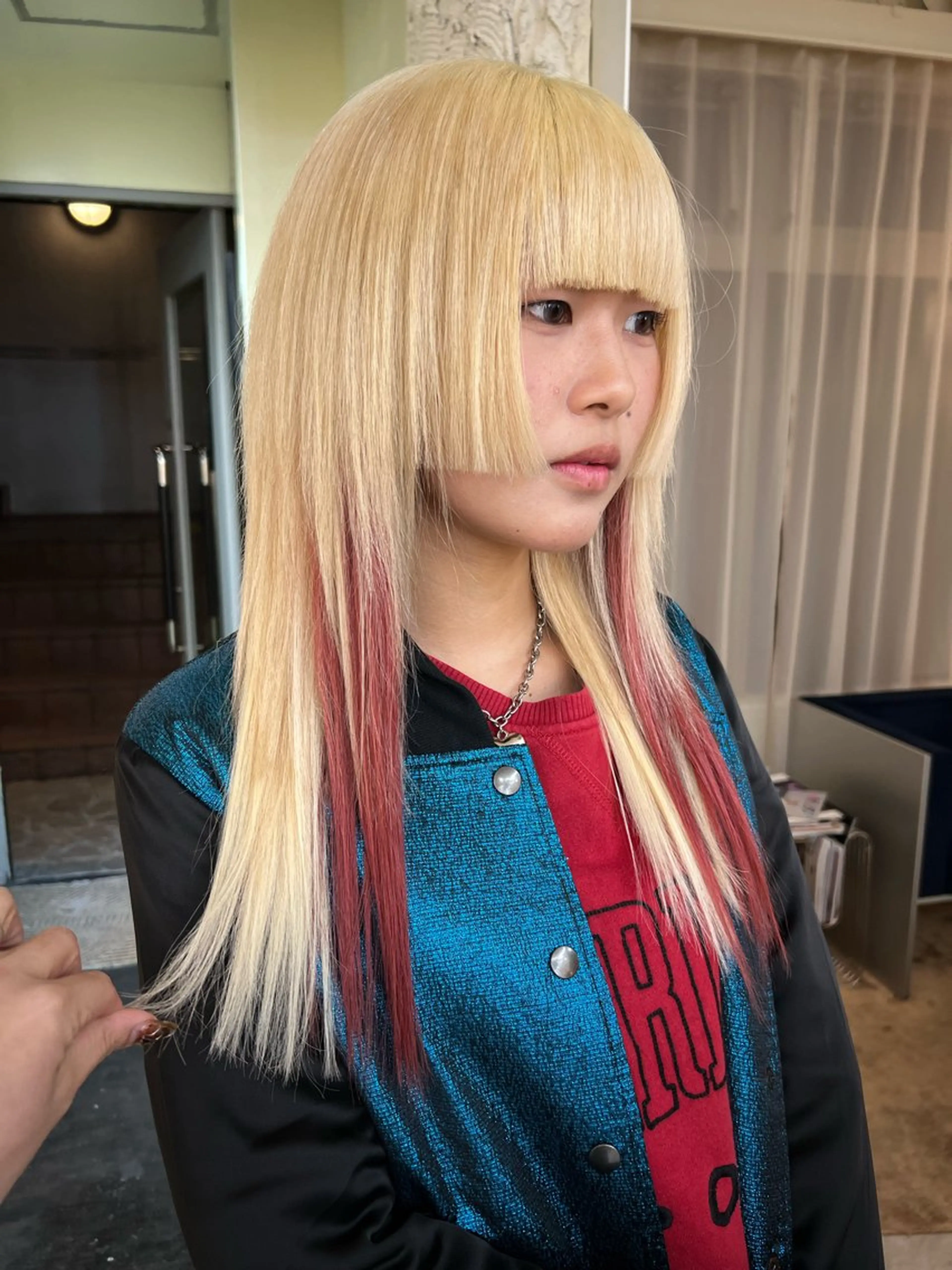 ロング カラー カット ヘアカラー haco＋所属・圧倒的デザイン力 店長🎨RENAのヘアスタイル