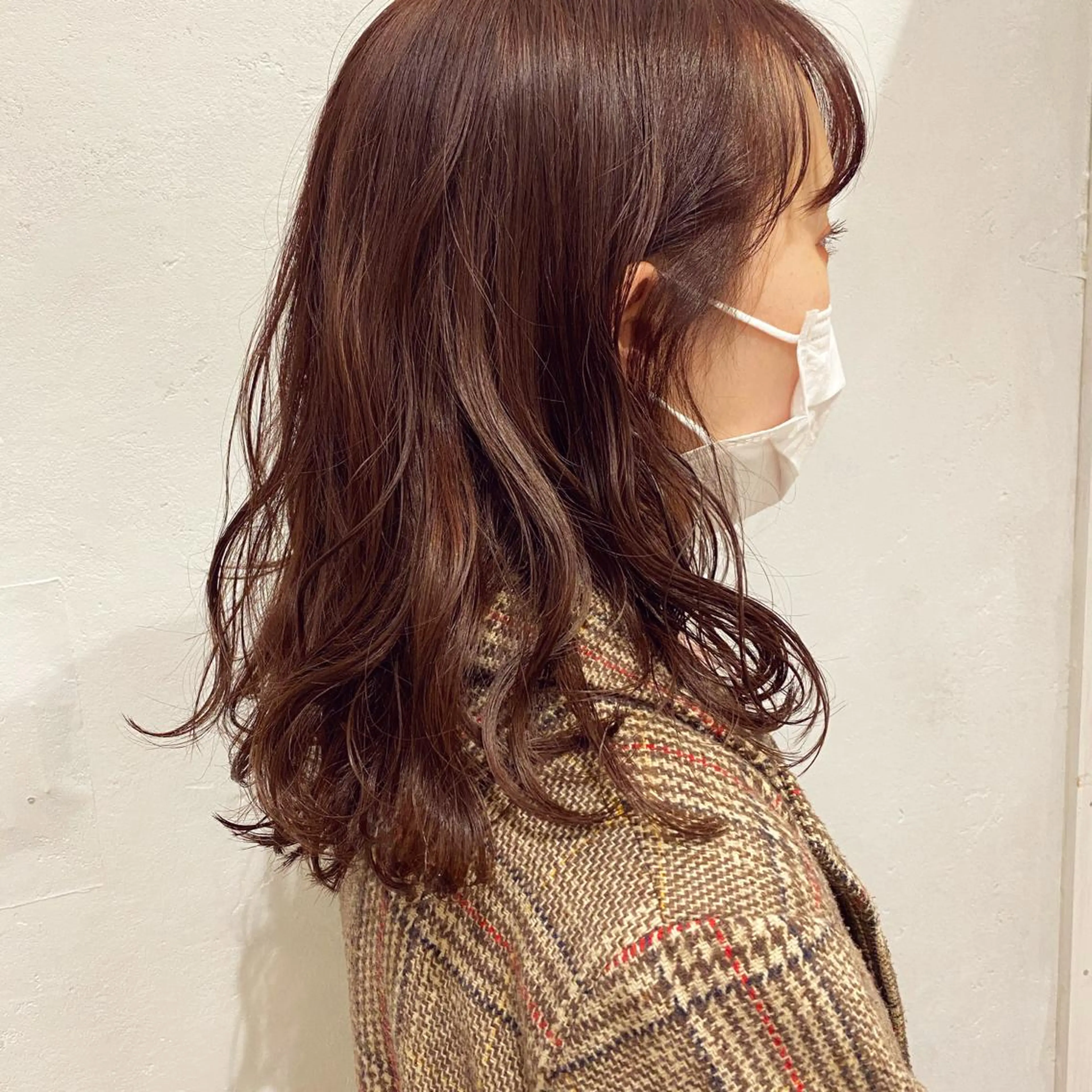 ミディアム カラー ブラウンカラー ピンクカラー ピンクブラウン ヘアカラー ボブ/salut町田 🧡kanaのヘアスタイル