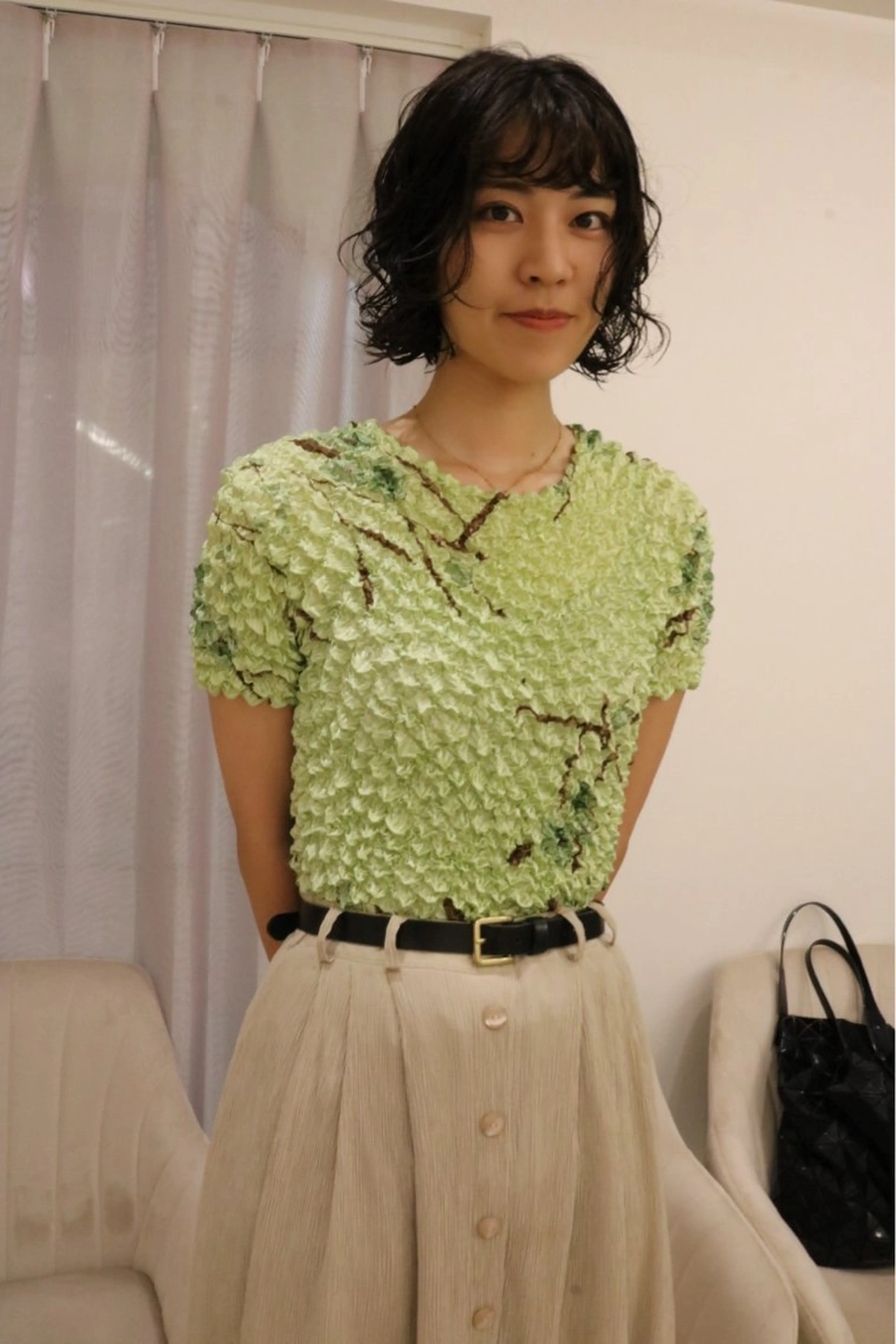 ショート パーマ カット パーマ トリートメント 松村 澪里のヘアスタイル